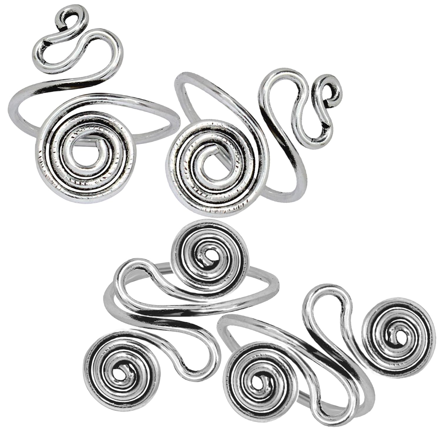 vama Adjustable Oxidized Silver Plated Toe Rings Leg Finger Ring Bichiya Metti Mettelu Jodvi Bichua Set For Women-picture-44