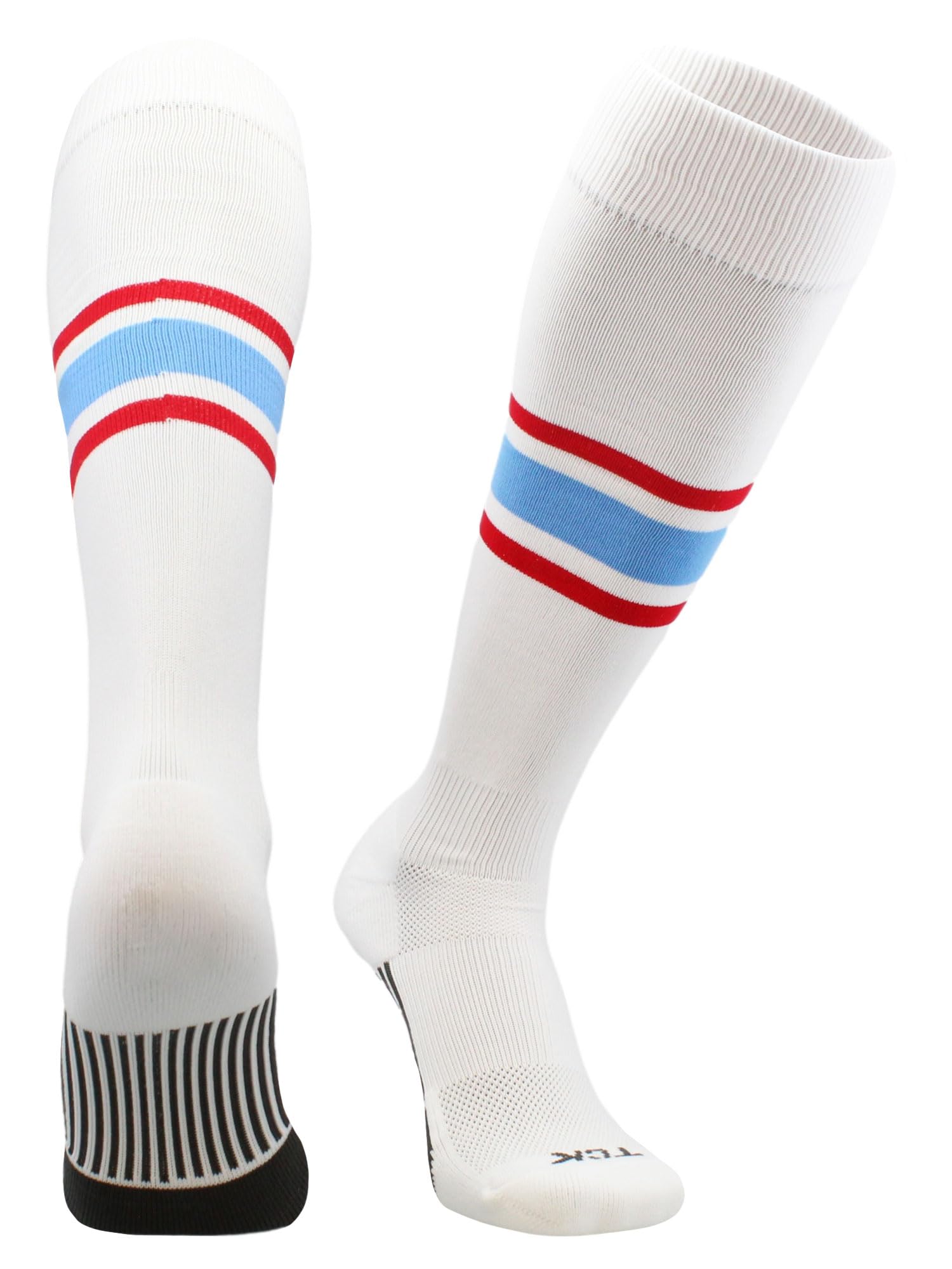 MadSportsStuff Softball Socks Baseball Socks | White &amp; Team Colors | USA Made | Sizes for Girls, Youth Boys, Men &amp; Women