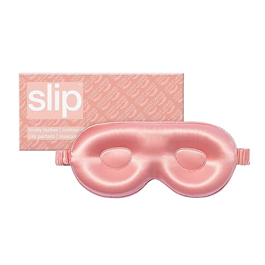 slip Rose Contour Sleep Mask | Pure Silk, 100% Mulberry Silk | Contoured Design for Optimal Light Blocking & Comfort | Soft, Gentle on Skin, Adjustable Strap for Perfect Fit | Ideal for Restful Sleep