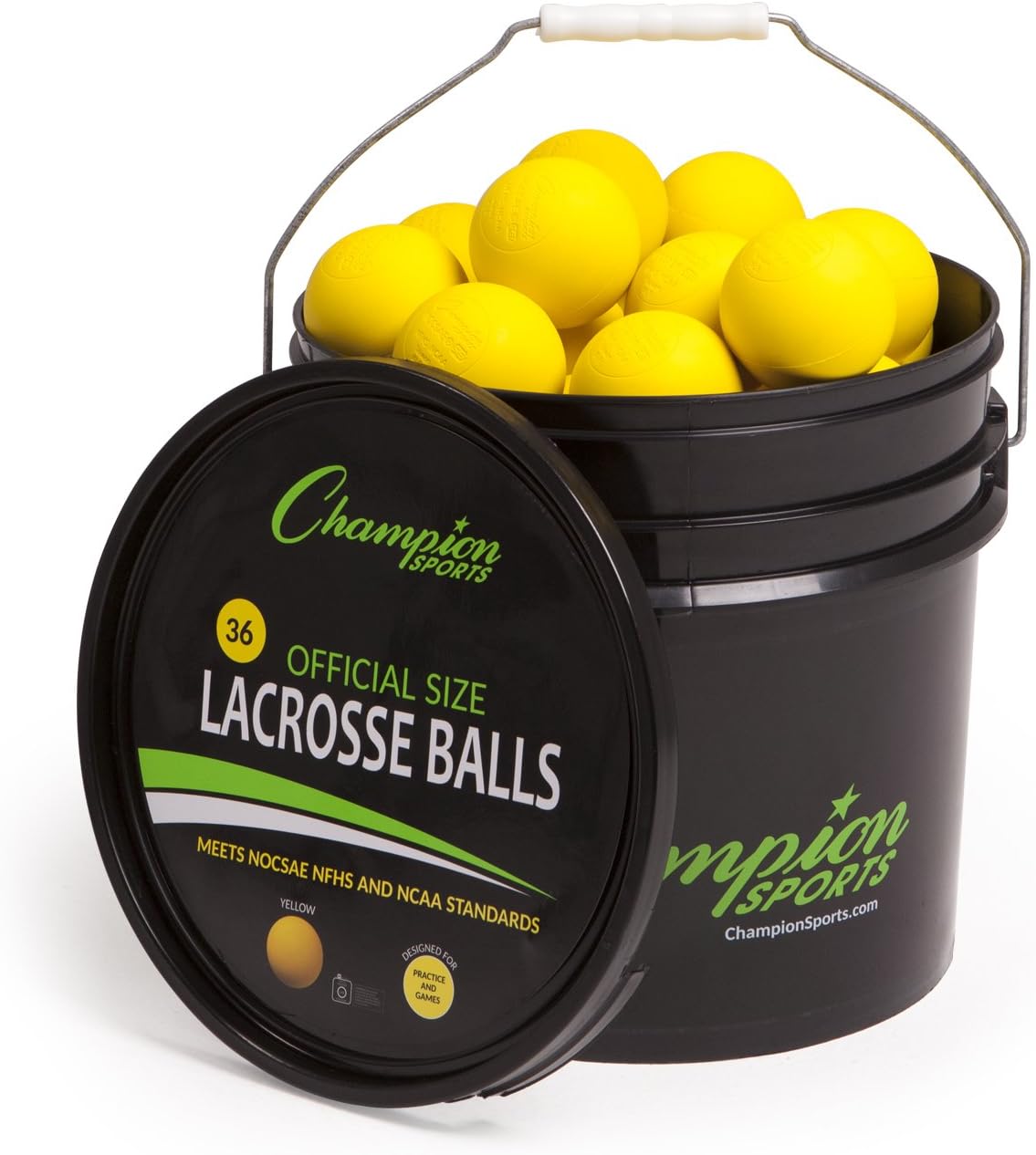 Champion Sports Lacrosse Balls Bucket - 36 Count
