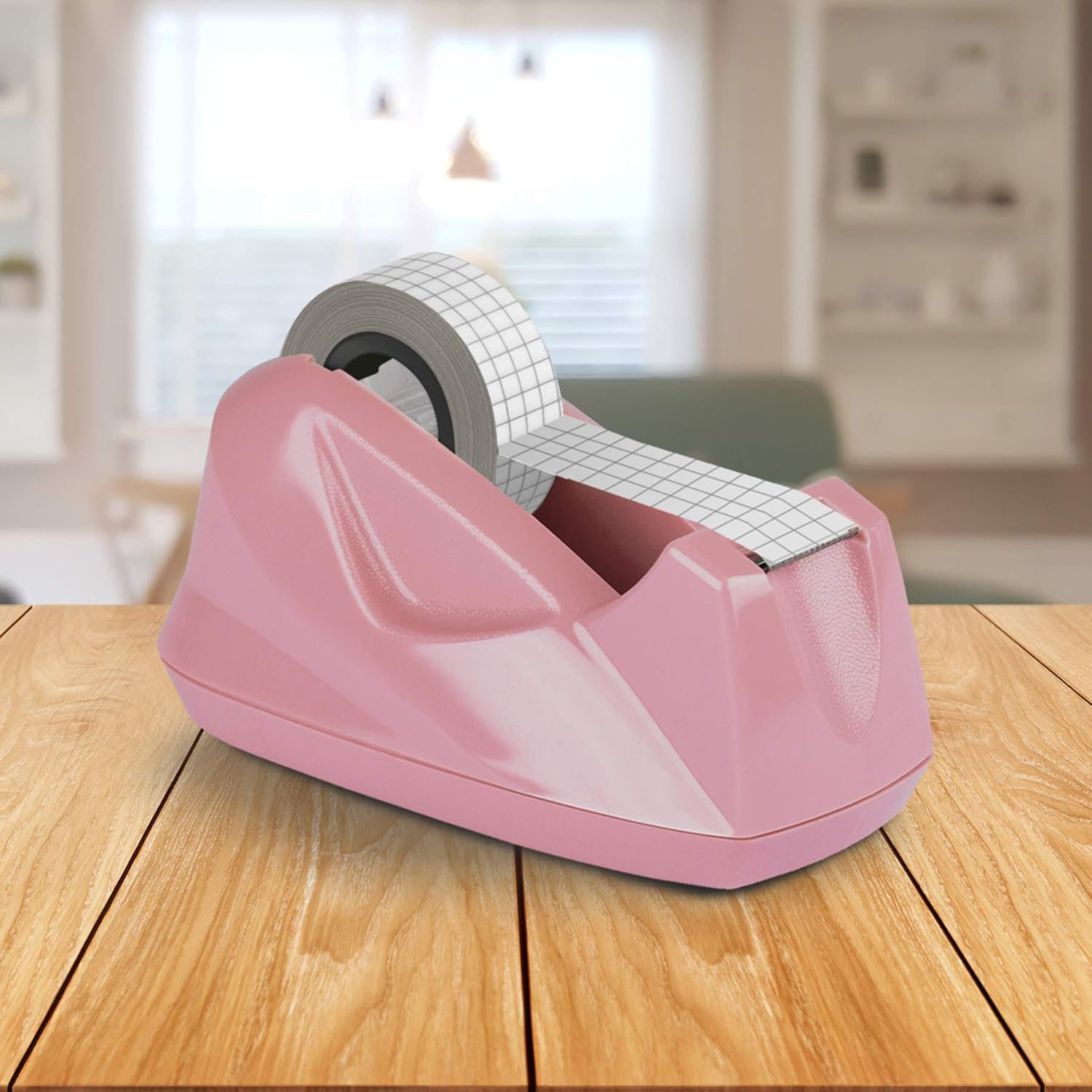 Acrimet Premium Desktop Tape Dispenser Non-Skid Base (Heavy Duty) (Pink Color) : Office Products