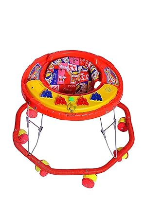 AVANI METROBUZZ Classic Baby Walker Musical Toy Bar for Kids of 6 Months to 1.5 Year P665 - Pink (Red)