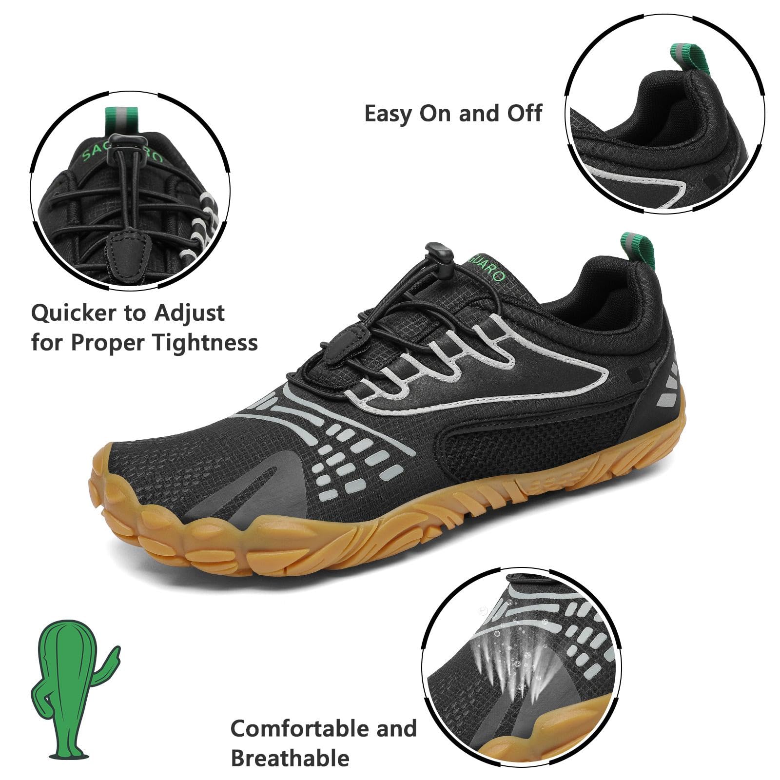 Saguaro Scarpette da Piedi Nudi Donna Minimaliste Barefoot Scarpe Uomo Scarpa da Traspirante Antiscivolo