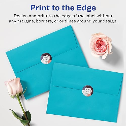 Miniatura 3 de Avery Etiquetas redondas blancas mate, tecnología de alimentación segura, 12 "de diámetro, 15,400 etiquetas imprimibles en blanco mate