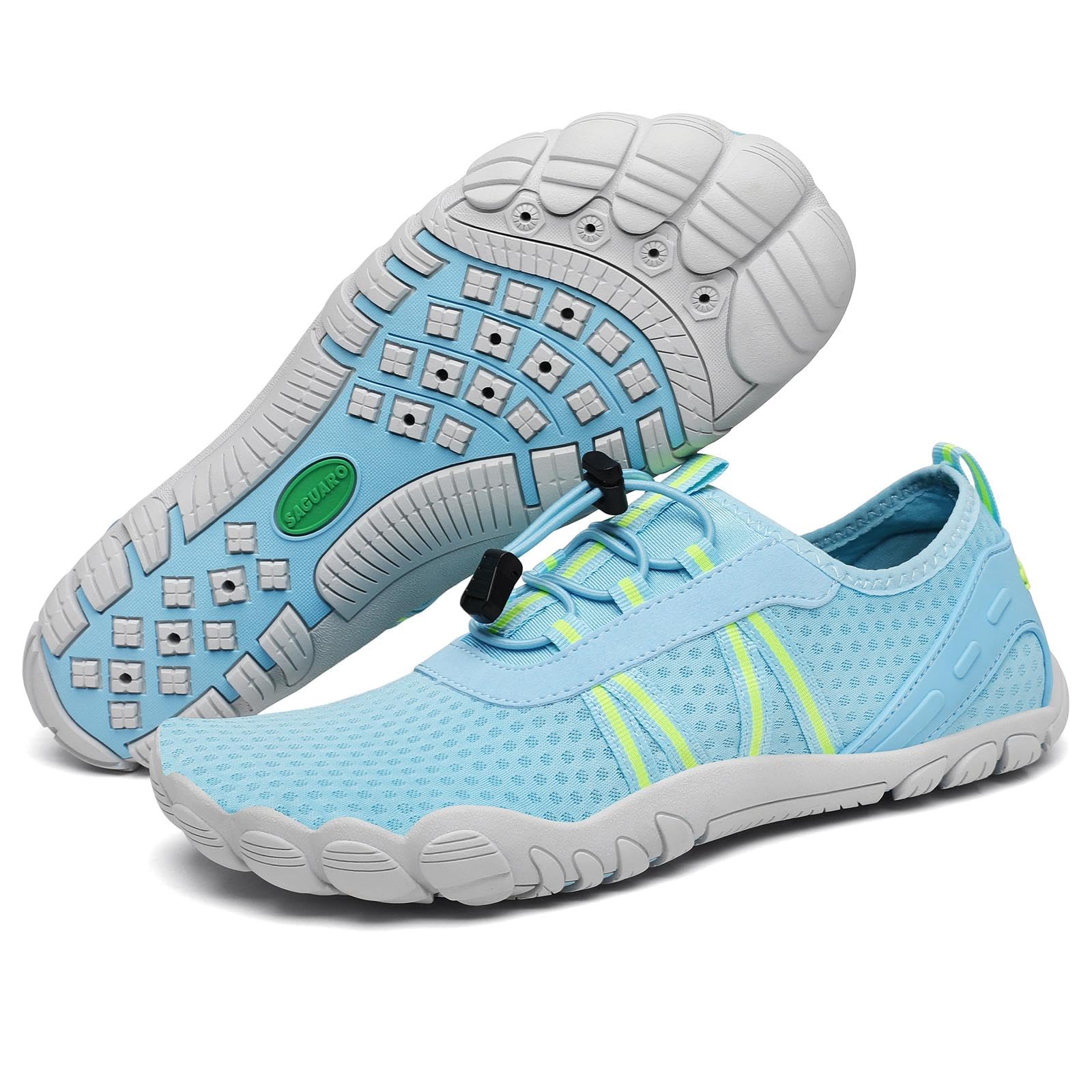 SAGUARO Unisex Barfuß Badeschuhe rutschfeste Barfußschuhe Schnelltrocknende Wasserschuhe mit Drainagelöcher Gr.36-48