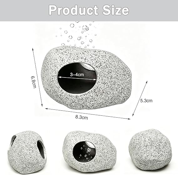 Fish Tank Decorations - 2 Pcs Ceramic Aquarium Cave for Betta and Shrimp