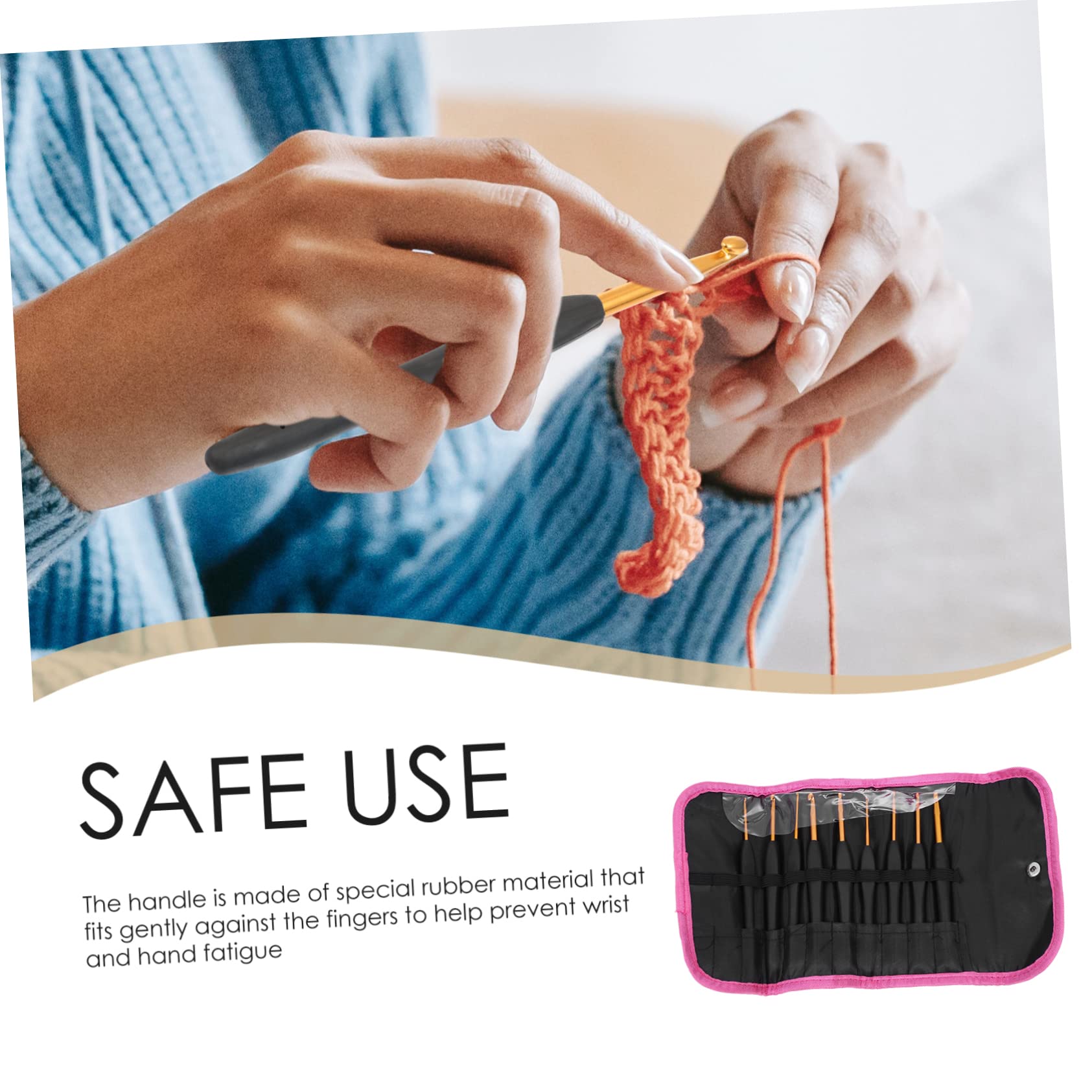 3 Juegos ganchillo negro pañuelos fular hat agujas ganchillo calcetines de knitting puntada patas enhebrador tejeduría manos agujas de coser de aluminio suéter crochet agujas