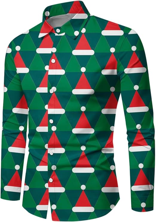 Weihnachtshemd Herren Lustig Druck Weihnachtsshirt  Produktbild-Vorschau 3