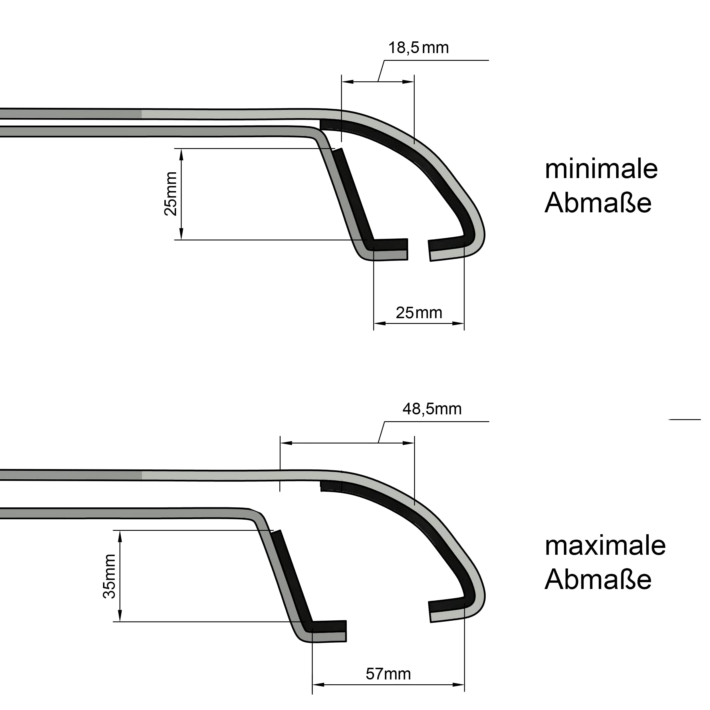 LED-MARTIN Dachreling Montageset FLEX