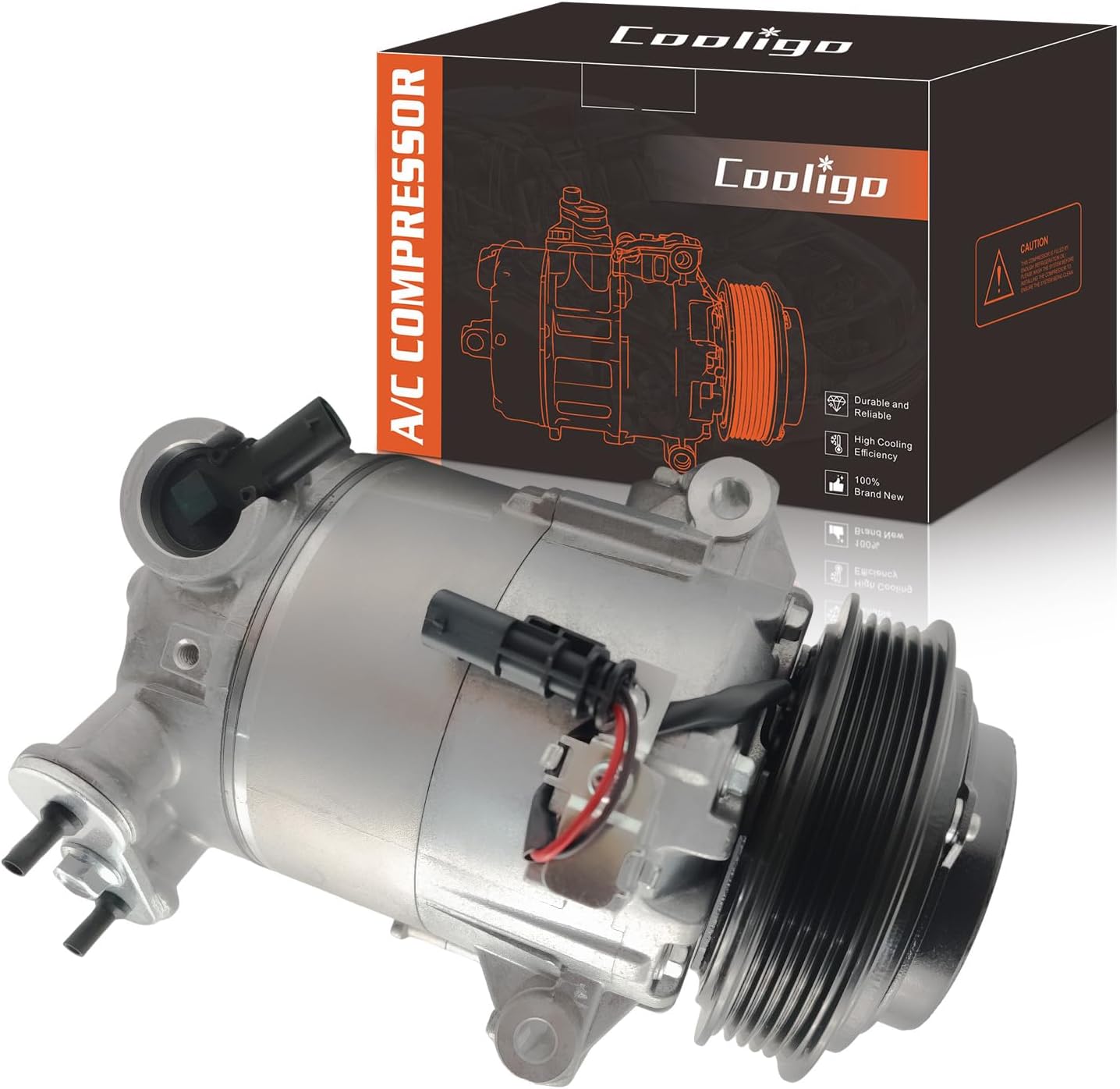CO22285C A/C Compressor Compatible With Chevrolet Malibu Equinox 2013 2014 2015 2016