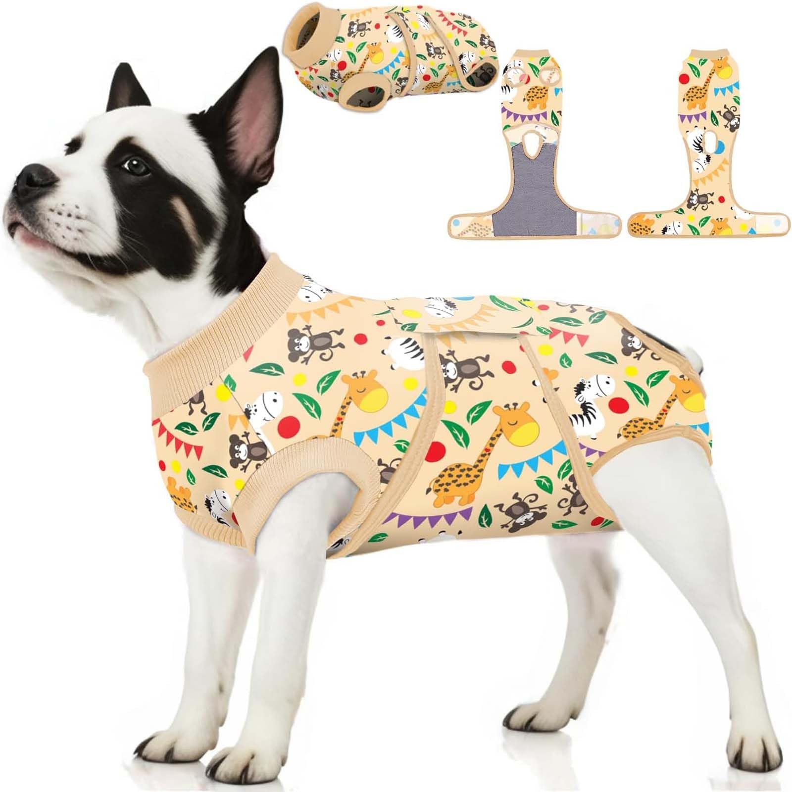 PetWarm Dog Recovery Suit, Substitute E-Collar Cone Prevent Licking Onesies for Dogs Dog Surgery Recovery Suit