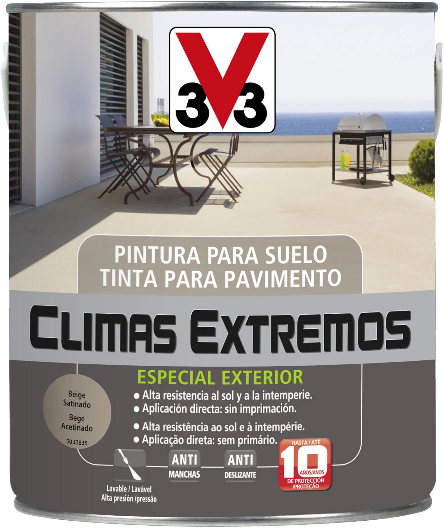 V33 PINTURA SUELOS CLIMAS EXTREMOS SATINADO BEIGE 2,5L