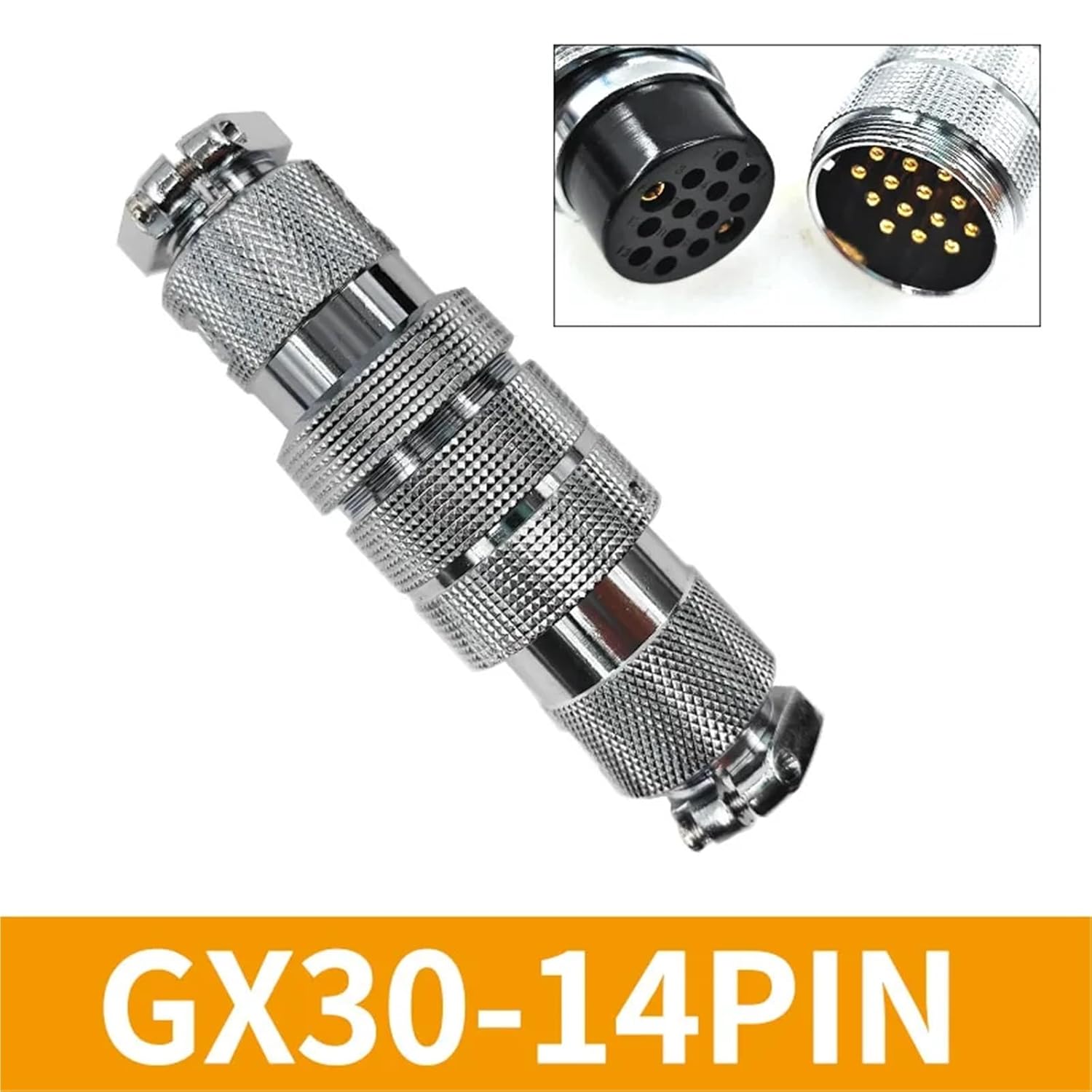 DF30 GX30 30MM Metal 2 3 4 5 6 7 8 10 14 Pin Industrial Socket Automotive Connector PCB Adapter 1Pcs(14PIN)
