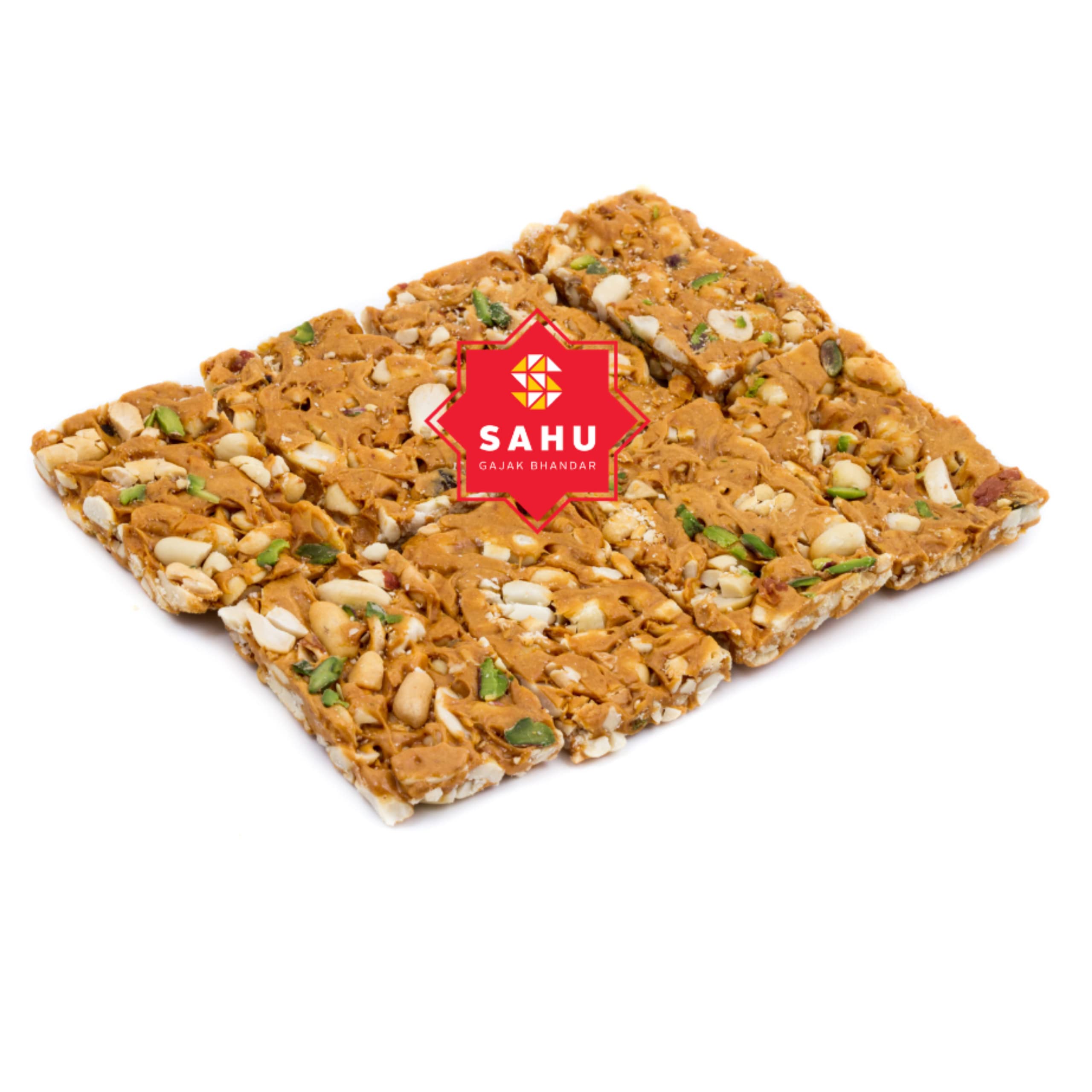 SAHU GAJAK BHANDAR Peanuts Chikki 1050 Gm (Pack of 3 Each 350g) Peanut Chikkis Jaggery | Kovilpatti | Kadalai Mittai | Singdana | Peanut Bar, No Added Preservatives and Colours