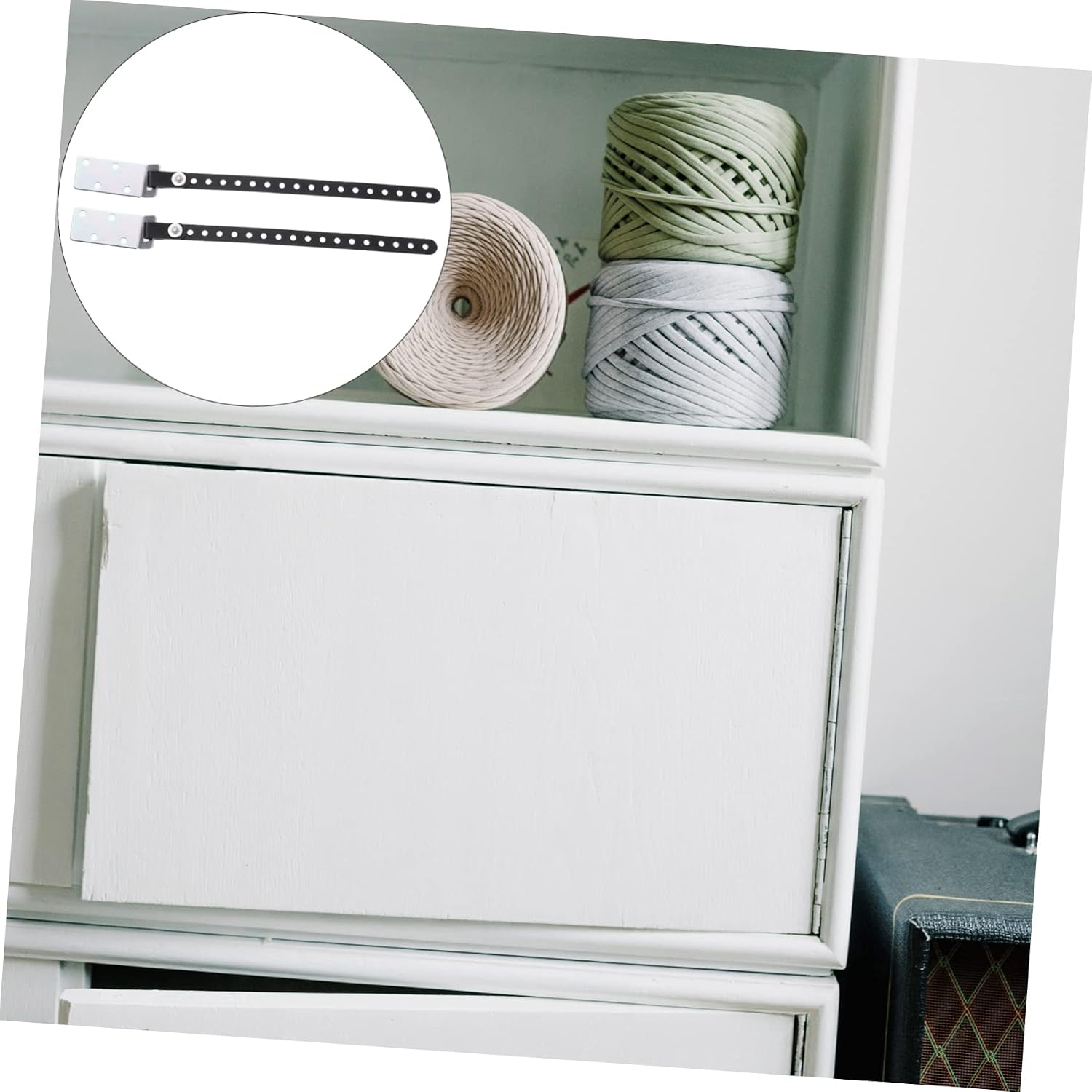2Pcs Adjustable Proofing Furniture Straps Earthquake Safety Anchors for Bookshelves Cabinets Dressers More Secure Wall Anchors for Childproofing Home Safety