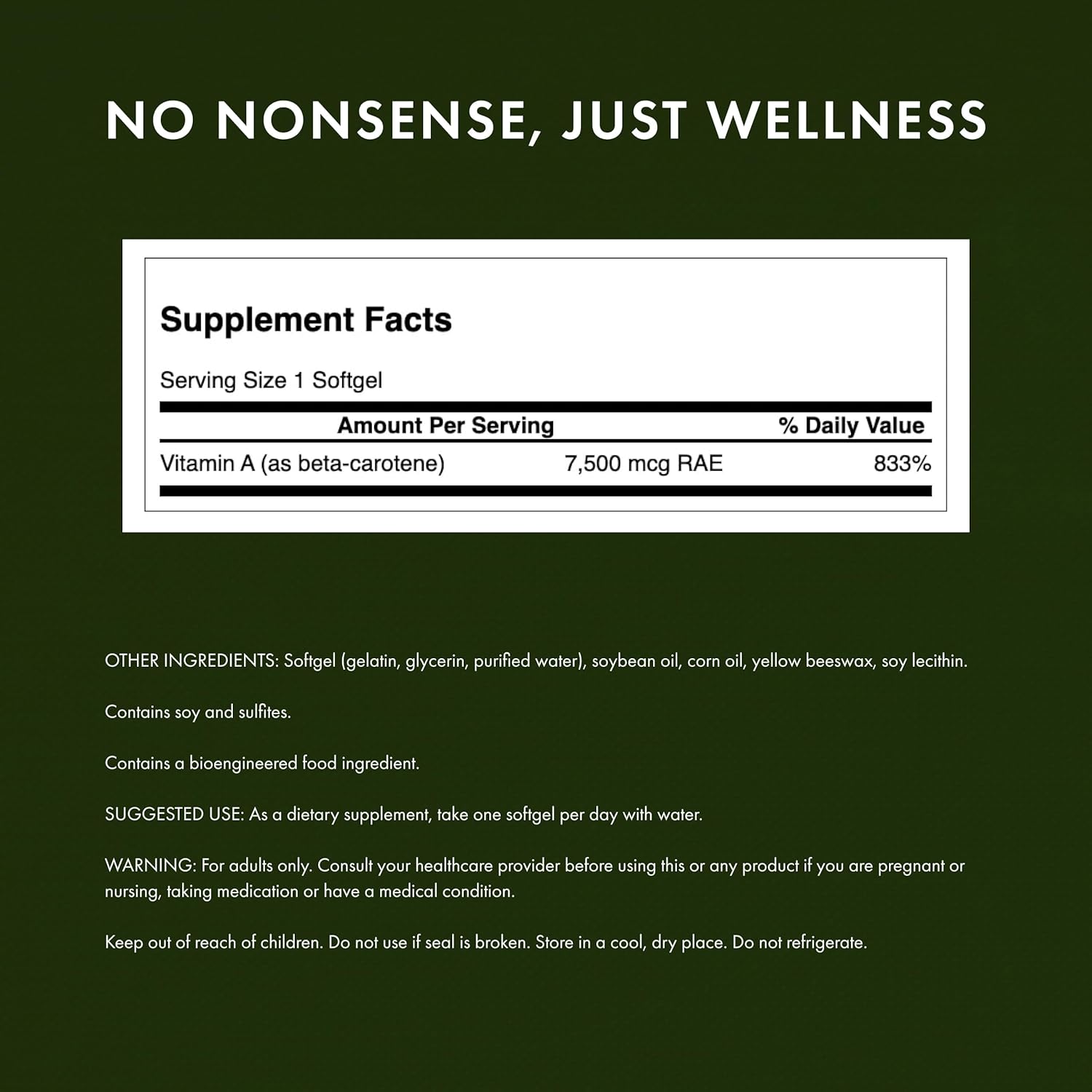 Swanson Beta-Carotene (Vitamin A) 25000 Iu (7500 mcg) 100 Sgels (4 Pack)