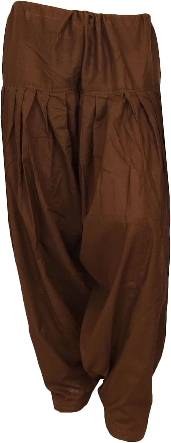 Plain Pure Cotton Salwar With Chiffon Dupatta Women Traditional Bottoms India