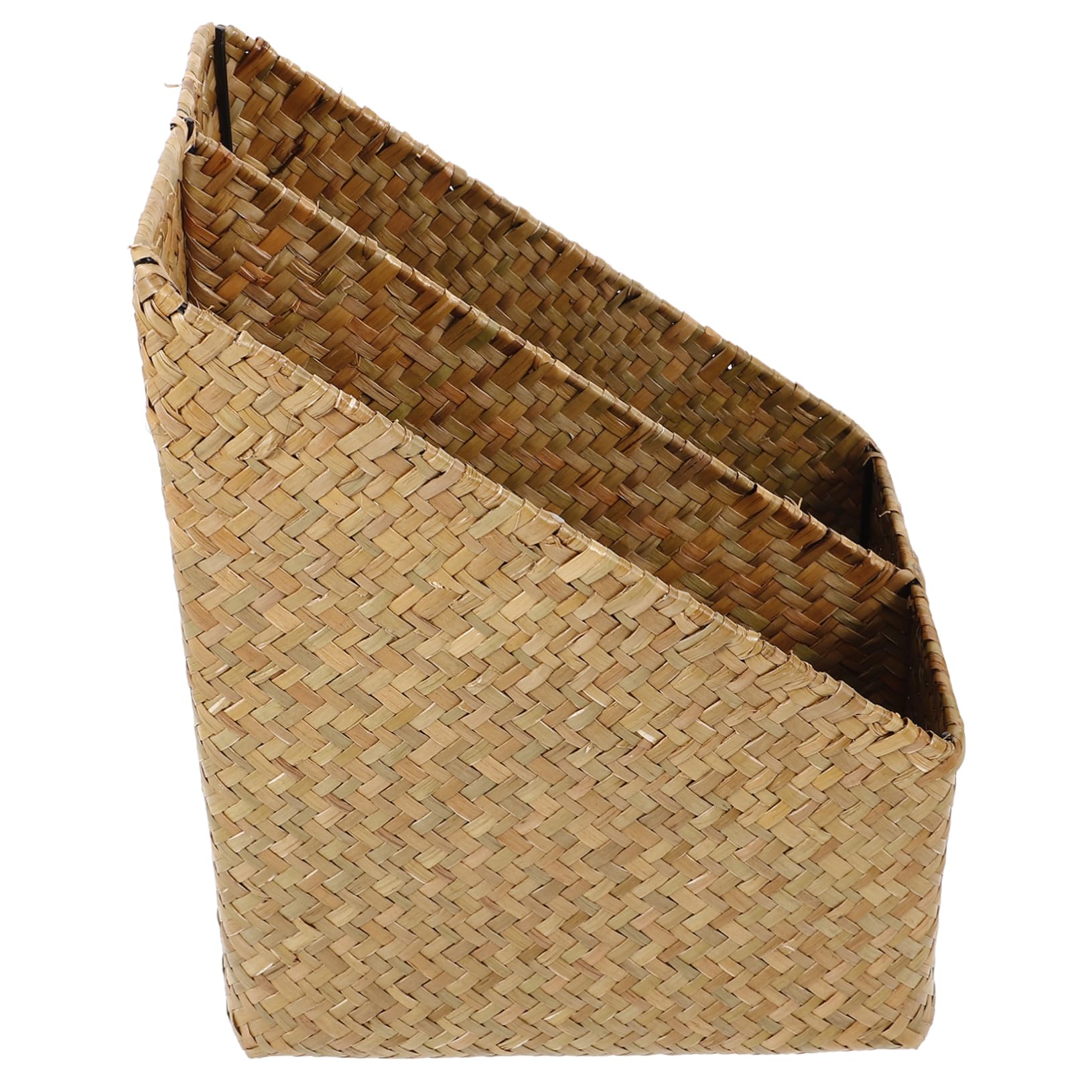 Caja tejida única para organizar textos en el salón o escritorio vintage