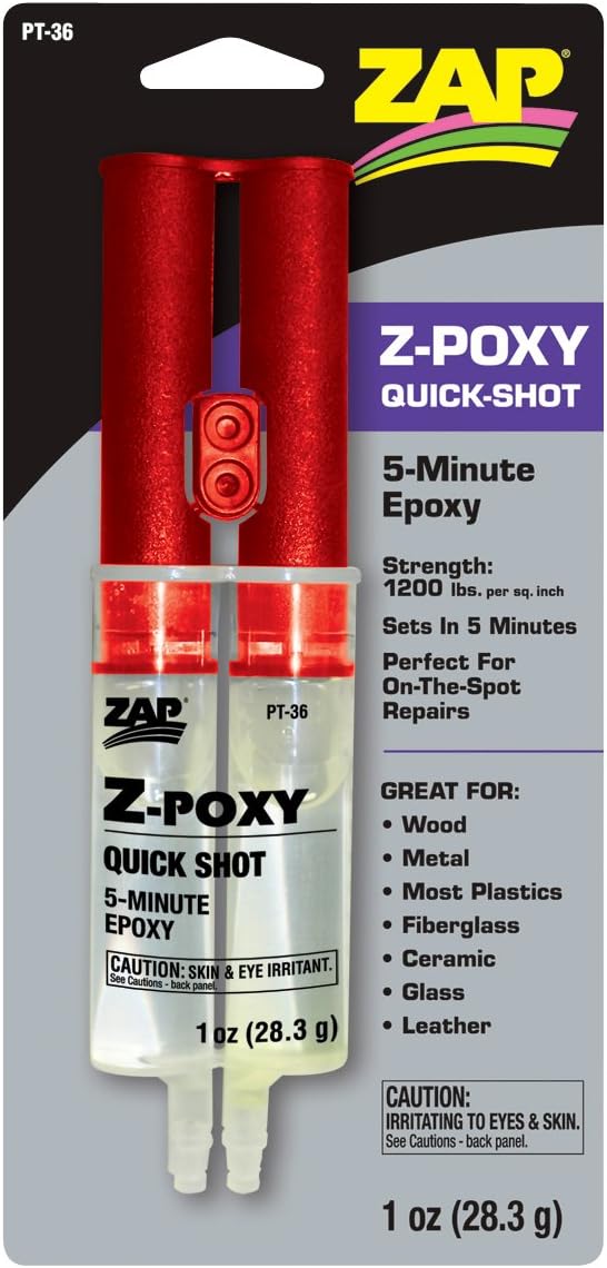 ZAP Glue Z-Poxy 5-Minute Quick Shot Epoxy, 1 oz, PAAPT36