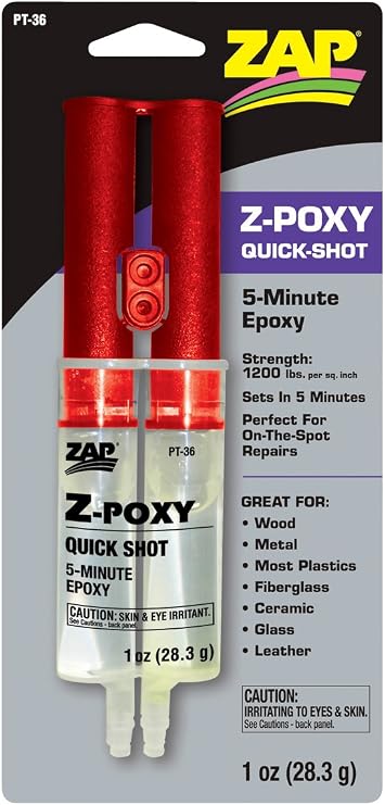 ZAP Glue Z-Poxy 5-Minute Quick Shot Epoxy, 1 oz, PAAPT36