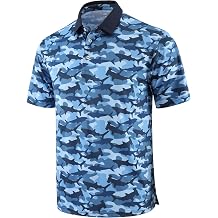 Mens Golf Polo Shirts Dry Fit Comfort Stretch Casual Shirt Short Sleeve Perfomance Moisture Wicking Funny Print