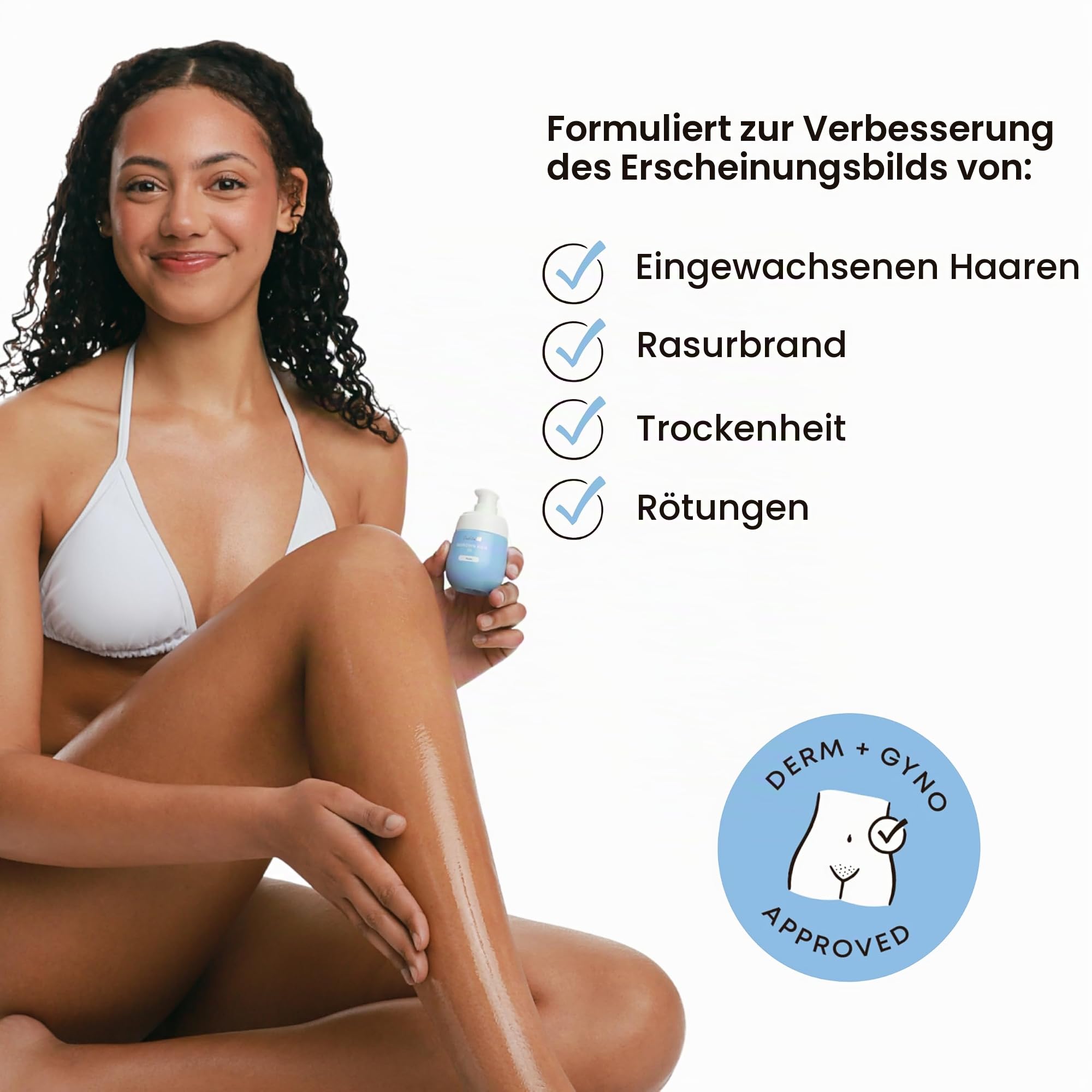 Bushbalm Nude eingewachsenes Haaröl – hilft bei Achselbeulen, beruhigt Rötungen nach der Rasur, 30 ml