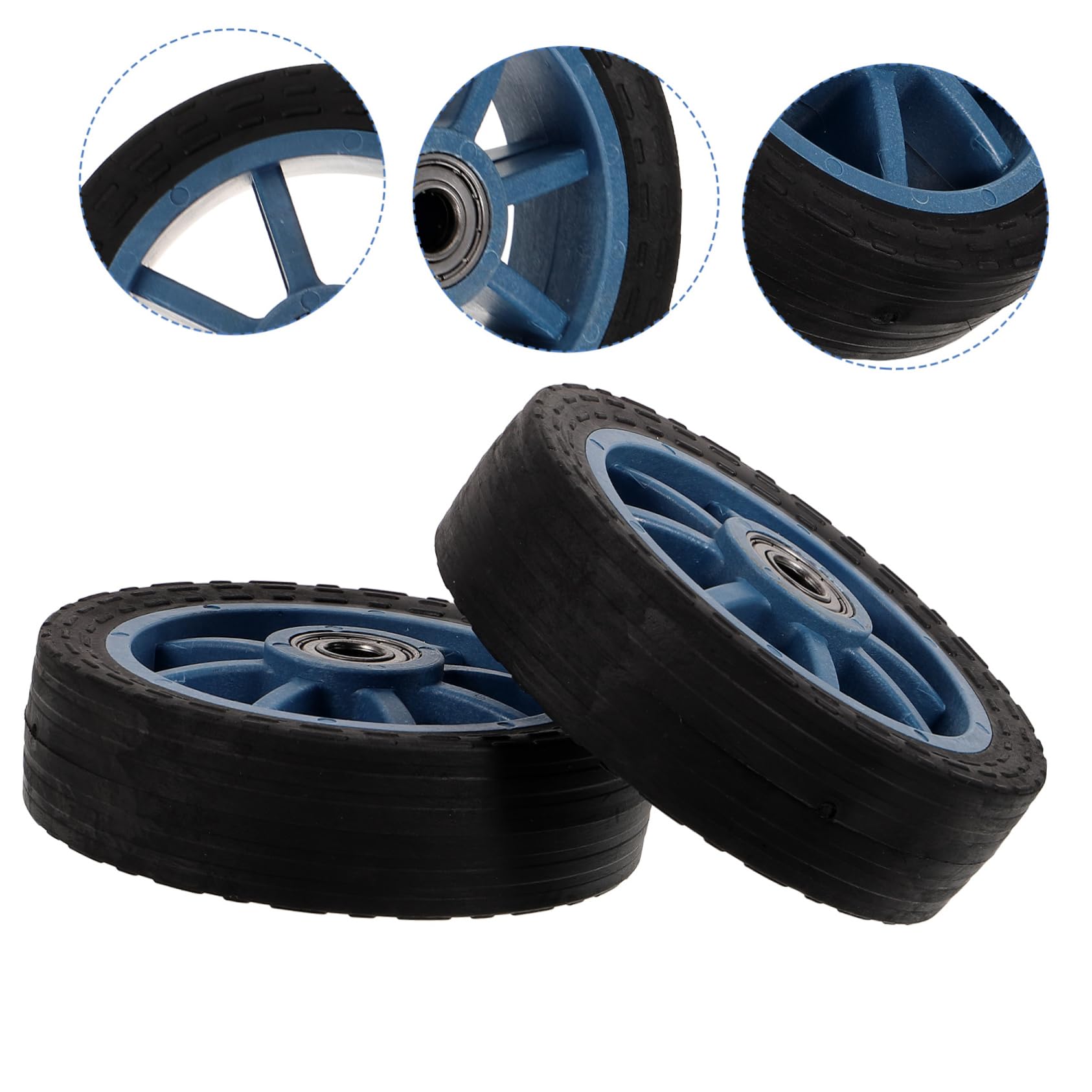 Lot de 2 Roues de Remplacement pour Chariot en Pvc, Roues Pivotantes Conviviales pour Fauteuil Roulant et Chariot, Accessoires Solide pour Usage Quotidien