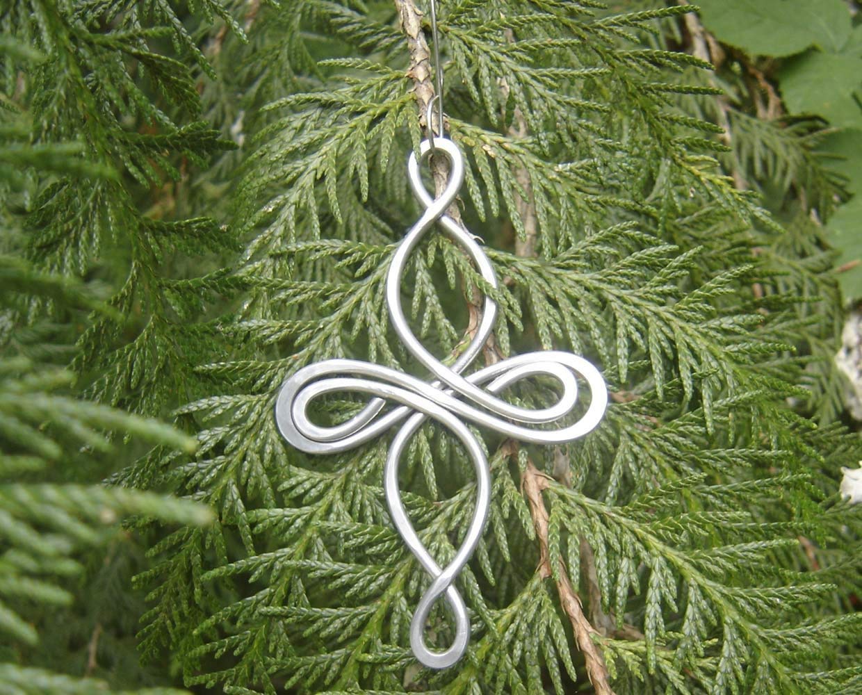 Celtic Cross Infinity Christmas Tree Ornament Handmade in Oregon USA, Christian Gift : Handmade Products