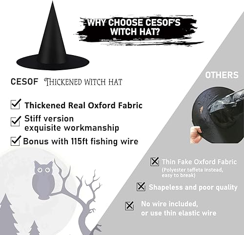 Miniatura 2 de CESOF Halloween Decorations Witch Hats for Home Indoor Outdoor