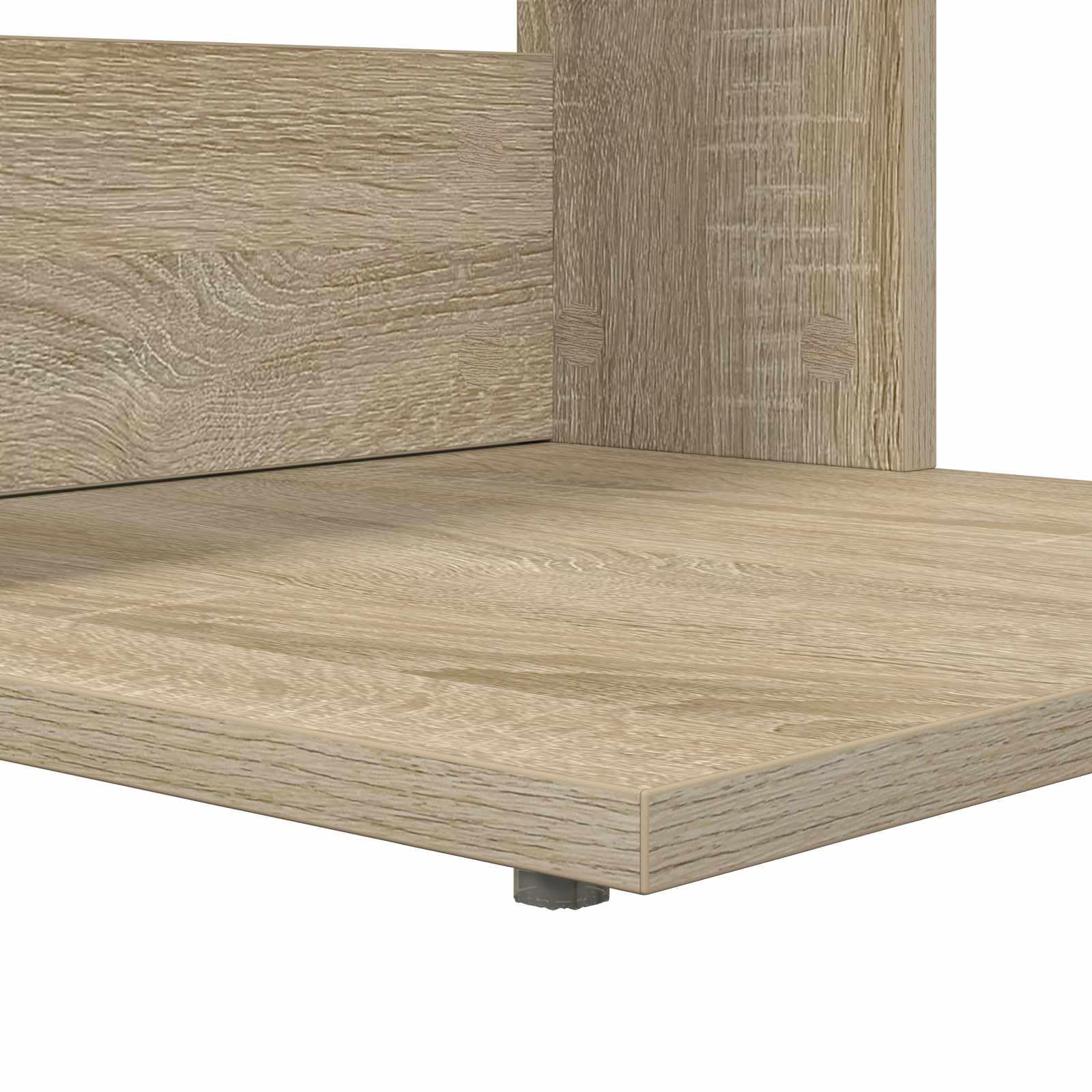 Mesa auxiliar de roble Sonoma, 40 x 38 x 62,5 cm, moderna mesa de centro de madera para salón y dormitorio, mesa estable con aspecto de madera para sofá y sillón