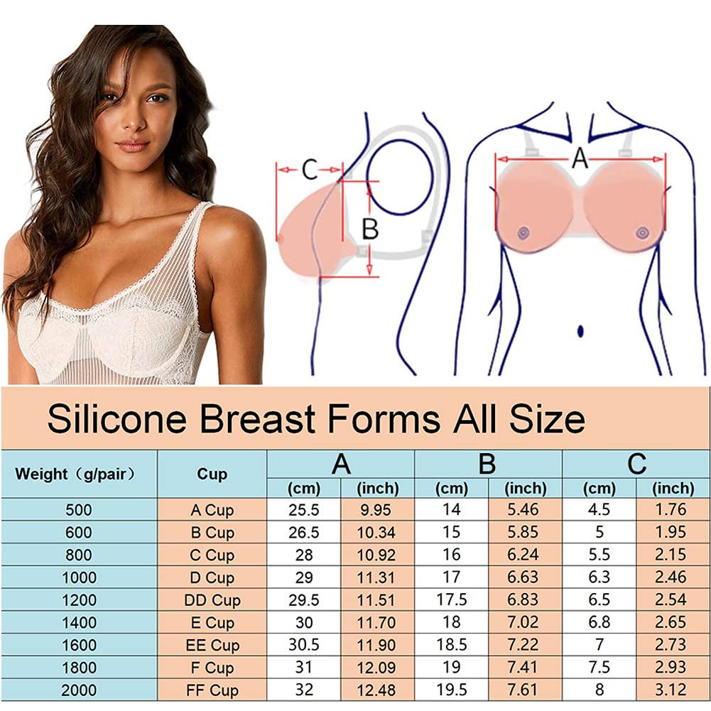 1 Paire Fausse Poitrine Silicone À Bretelles Bronzage Faux Seins pour Cosplay Déguisemen Femmes Mastectomie Travestis Transsexuels,A Cup:500g/Pair