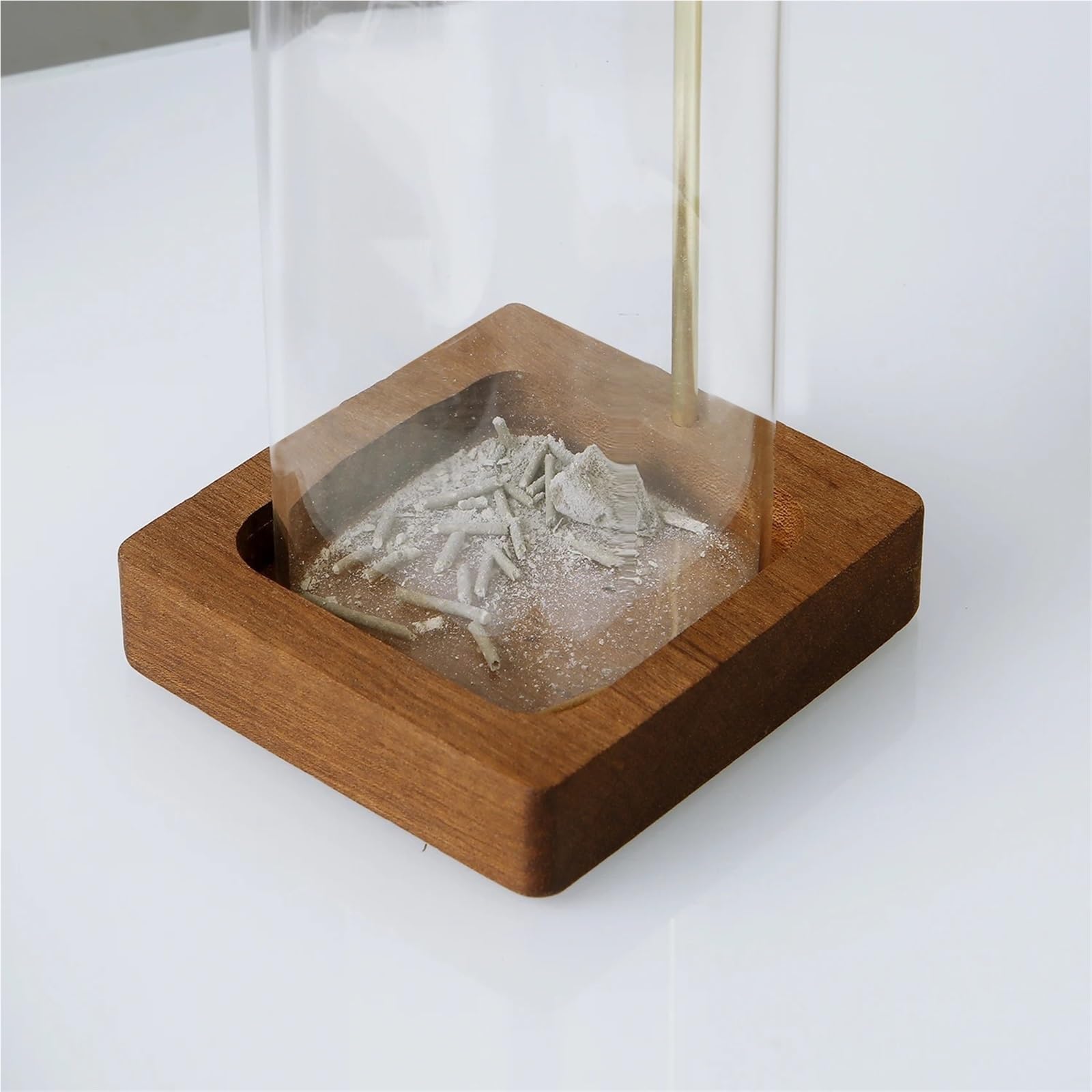 1Pcs Incense Holder for Sticks with Glass Ash Catcher Anti-Ash Flying Burner for Yoga Home Decor für Meditation/Yoga