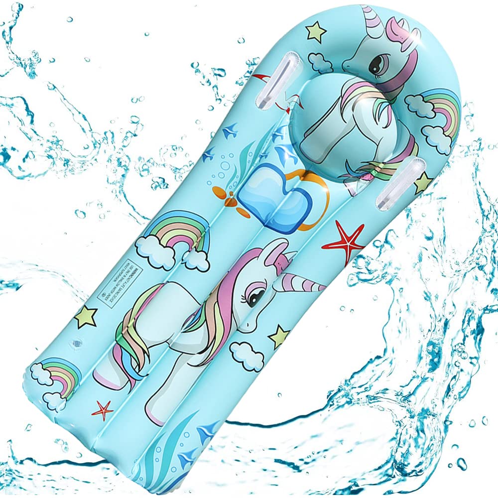 YGCHEN Tabla de Paddle Surf Hinchable Niños Tabla de Natación Unicornio Bodyboard Tabla Paddle Inflable con Asa Colchoneta Piscina Tabla Surf Hinchable Natación Principiantes en Natación para Niños