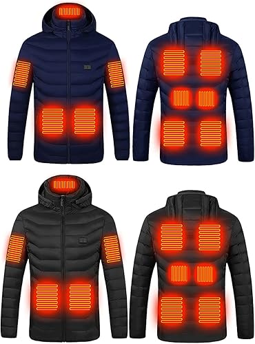 Miniatura 7 de Chaqueta térmica, chalecobufanda, abrigos de calefacción eléctrica, sin mangas, para hombres y mujeres, cálido cárdigan de esquí, abrigo térmico