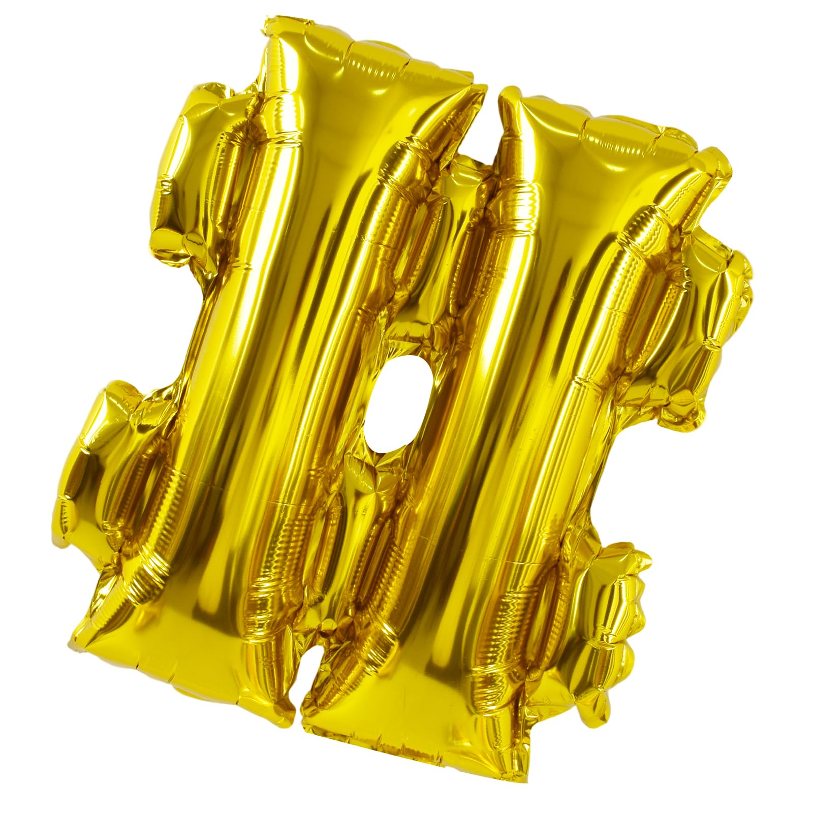 TONIFUL 16 Inch Gold Hashtag Balloon for Party Photo Booth Decorations