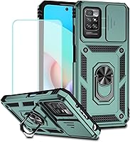 Vista 8 de Funda para Redmi 10 (2021/2022)/Redmi 10 Prime 211211119SG con protector de pantalla de vidrio templado y cubierta para cámara deslizante, soporte