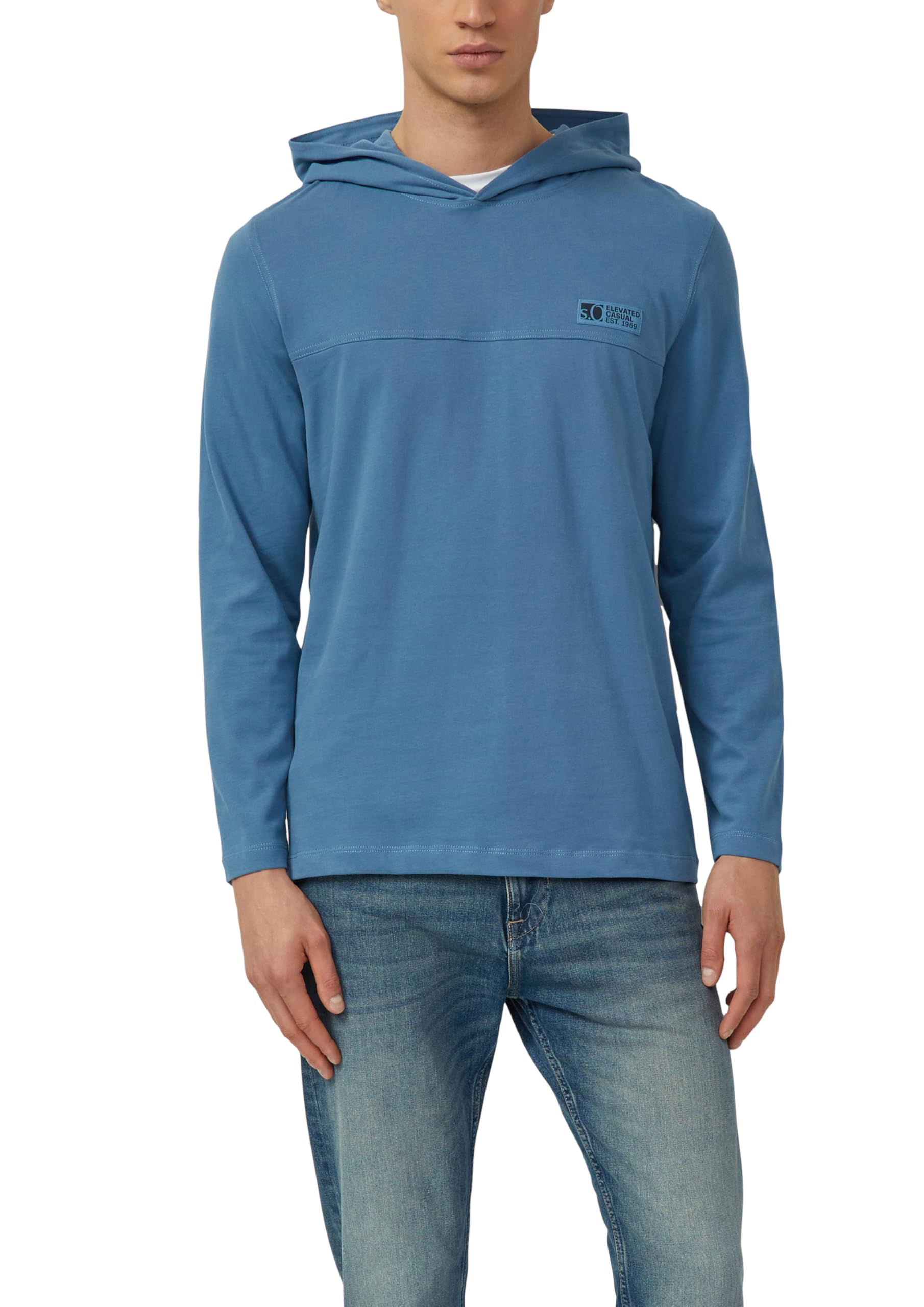 s.Oliver Kapuzen-Longsleeve aus Heavy Jersey mit Logo-Detail