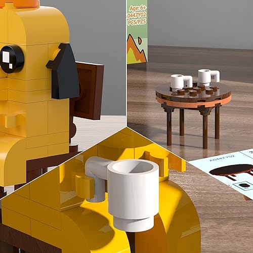 Miniatura 4 de Nubee This is Fine Dog - Juego de construcción de personajes divertidos con memes, juguetes de dibujos animados para perros, figura de cachorro