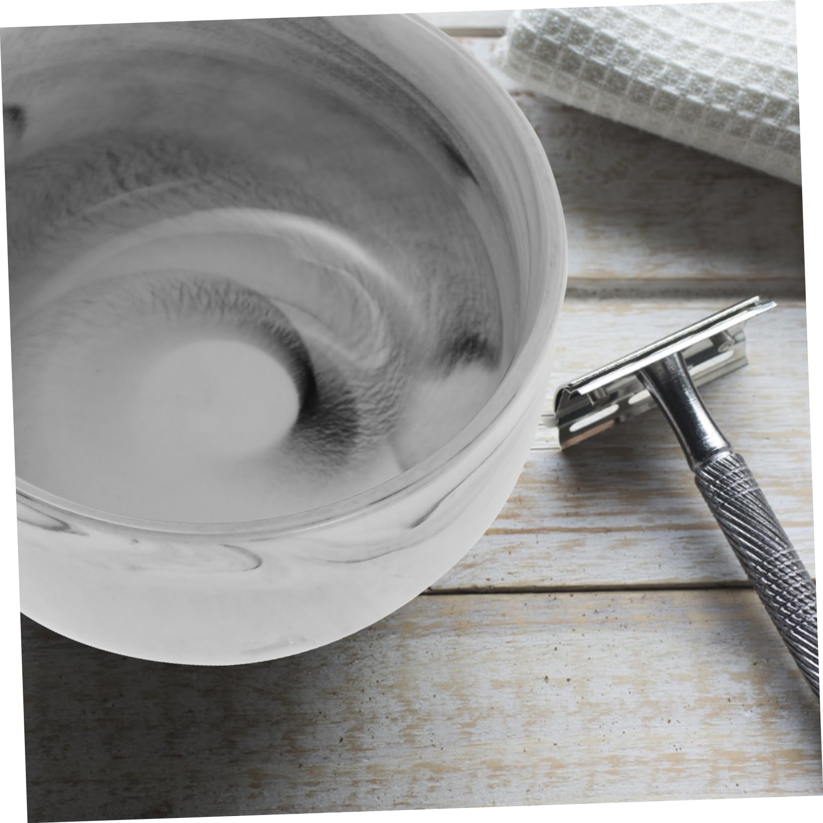 SOESFOUFU Shave Bowl for Men Marble Design Shaving Bowl Present for Barbers Small and Sturdy