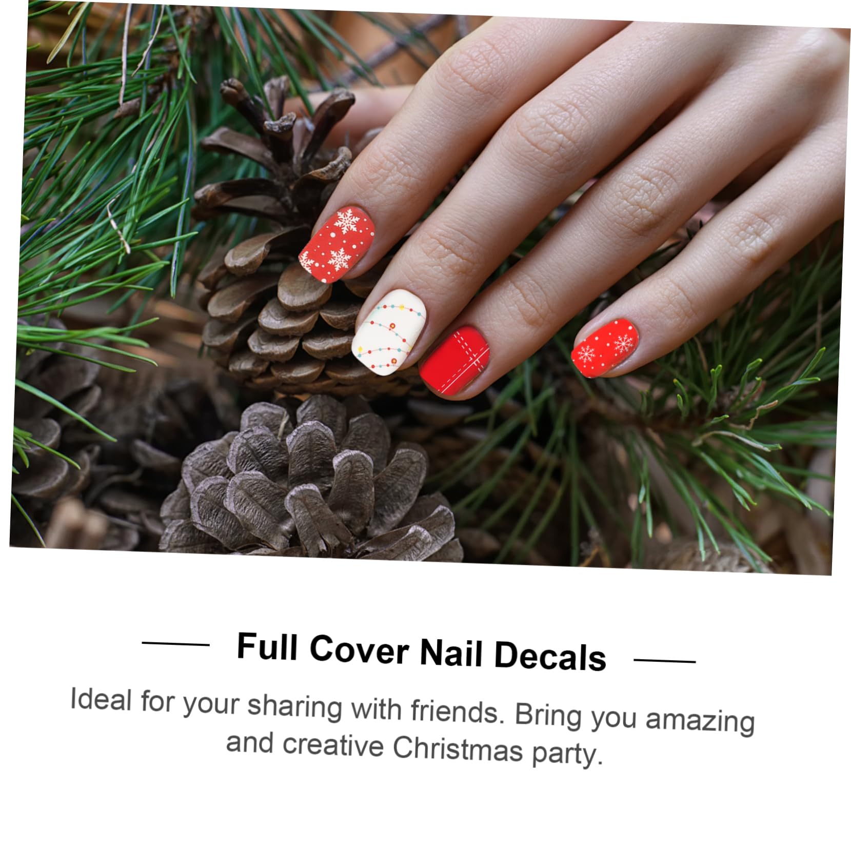 Ipetboom 3 Set Adesivi Natalizi Per Nail Art Strisce Per Unghie Festivo Adesivi Per Unghie Argento Per ie Natalizi Di Halloween Natale Etichetta 8 Fogli * 3