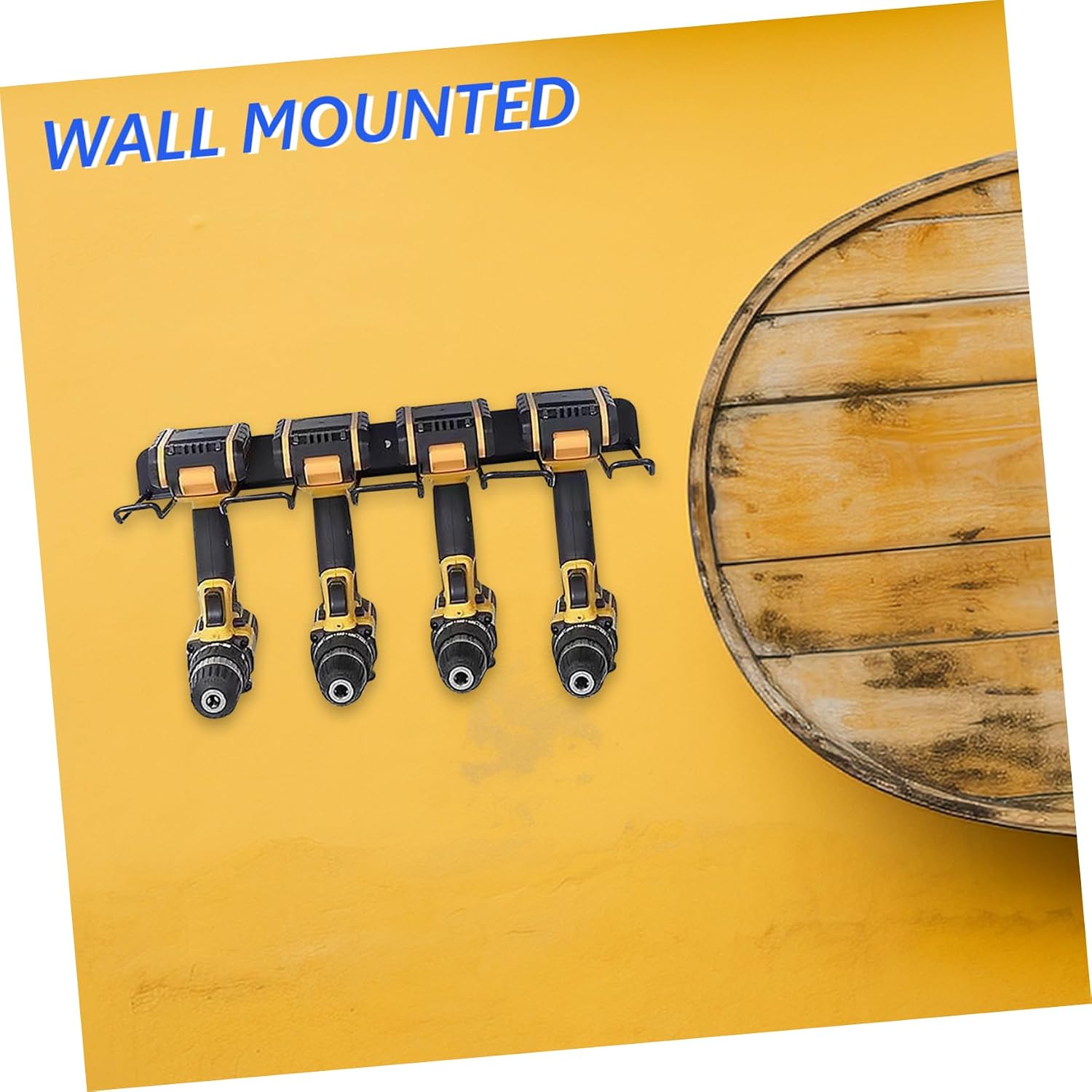 VALICLUD Power Tool Organizer Wall Mount Heavy Duty Metal Tool Shelf for Garage Storage Versatile Drill Holder for Electric Tools Sleek Finish Space Saving Design for Home