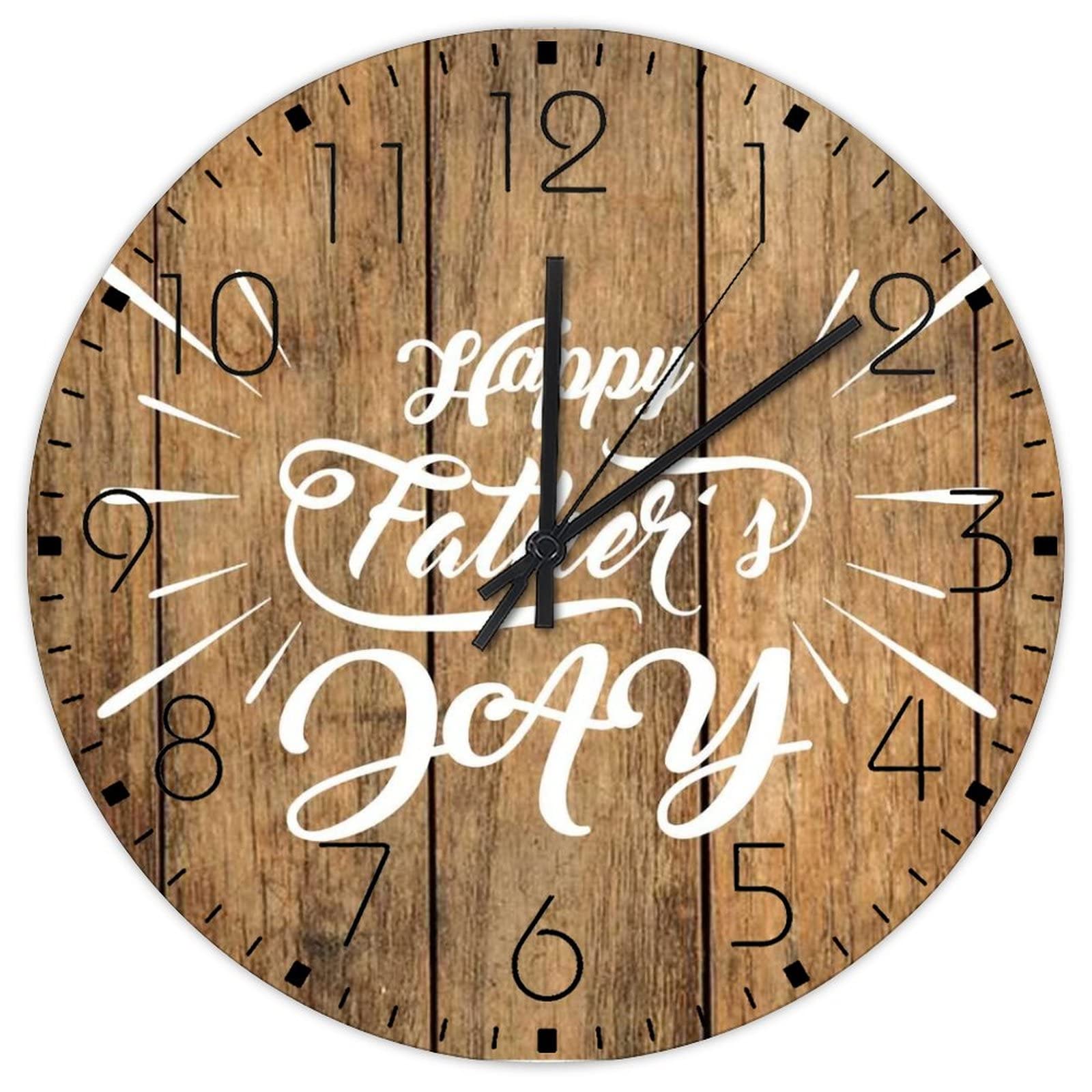 Horloge murale en bois suspendue au design suspendu double face 38cm