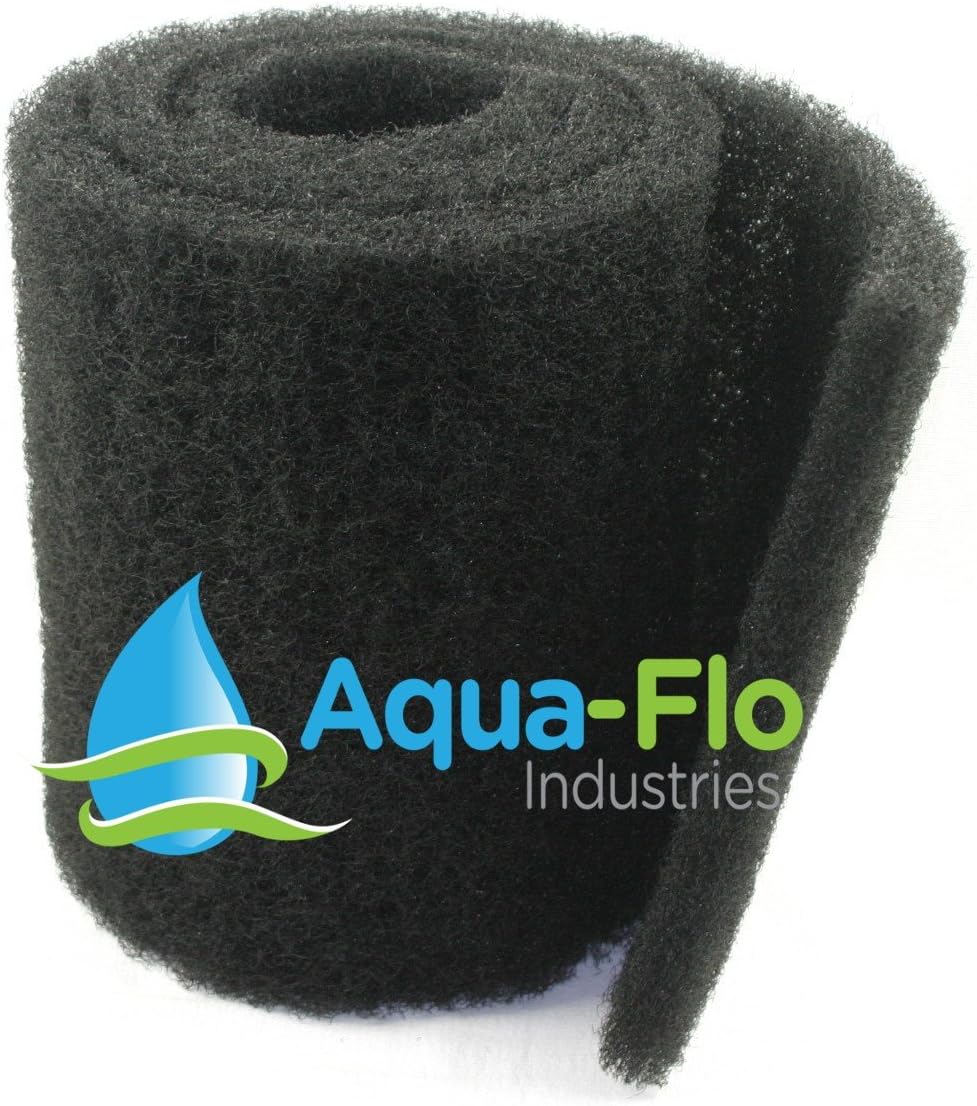 Aqua Flo 12"x 60"x 1.25" Coarse Black Universal Pond Filter Mat