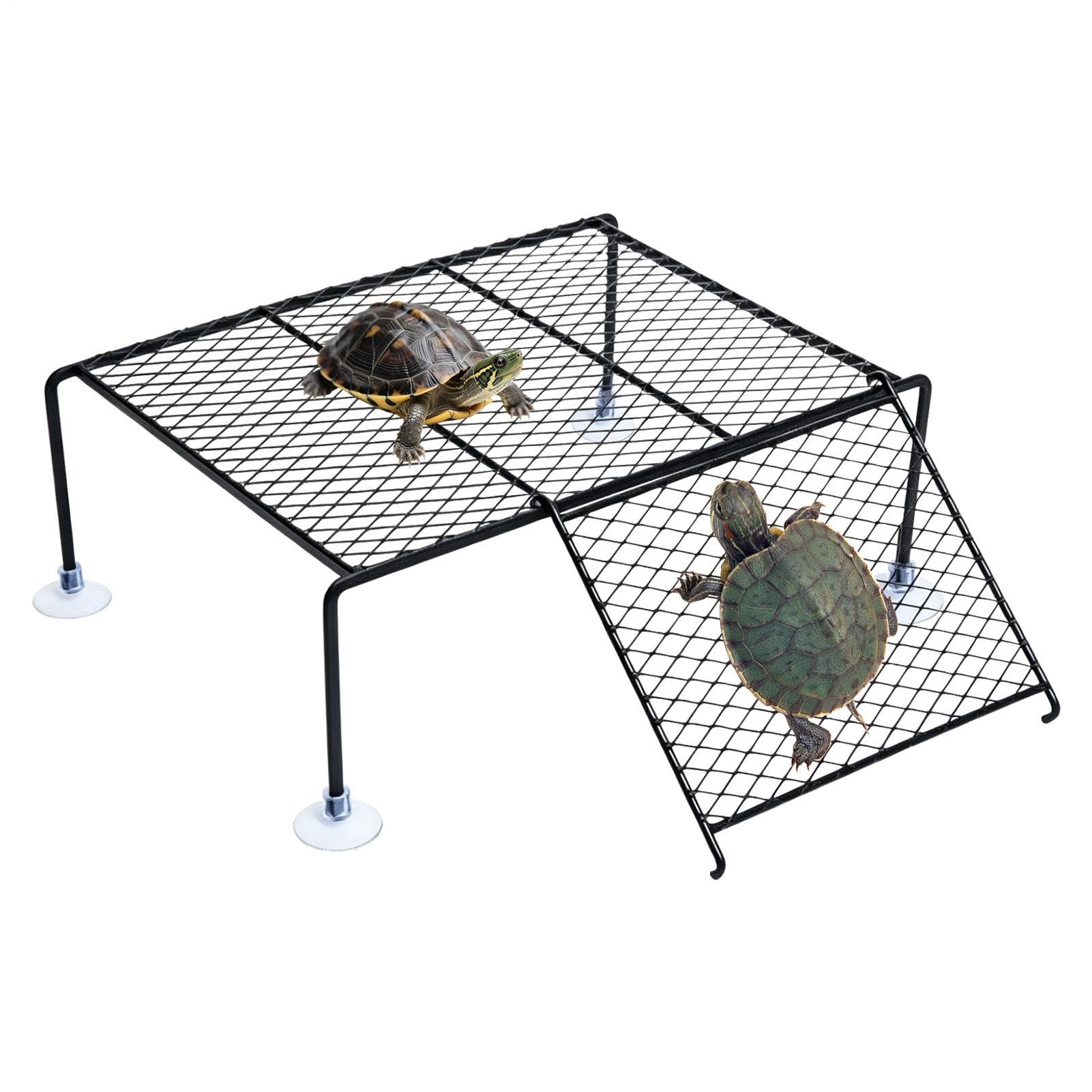 Plataforma para Tortugas en Acuario | Rampa Descanso terrestre para Animales - Zona asoleo Acuario Tortugas Mascota - Rana, galápago, salamandras, cangrejos, Tortuga terrestre