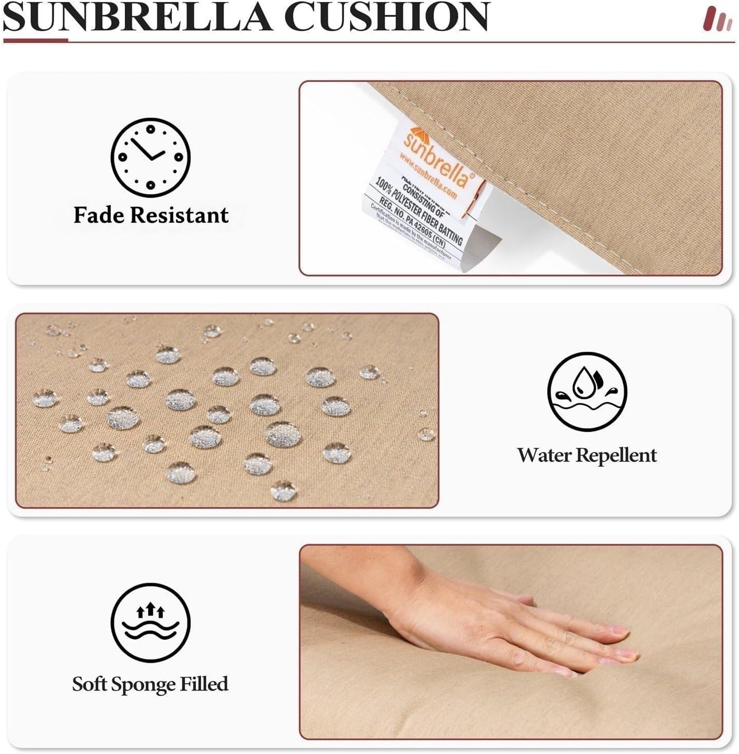 Crestlive Products Heavy Duty Cast Aluminum Outdoor Swivel Bar Stools with Cushion, Patio Bar Height Chair Set of 6, All Weather Black Finish for Outside, Indoor, Commercial Grade(Beige)