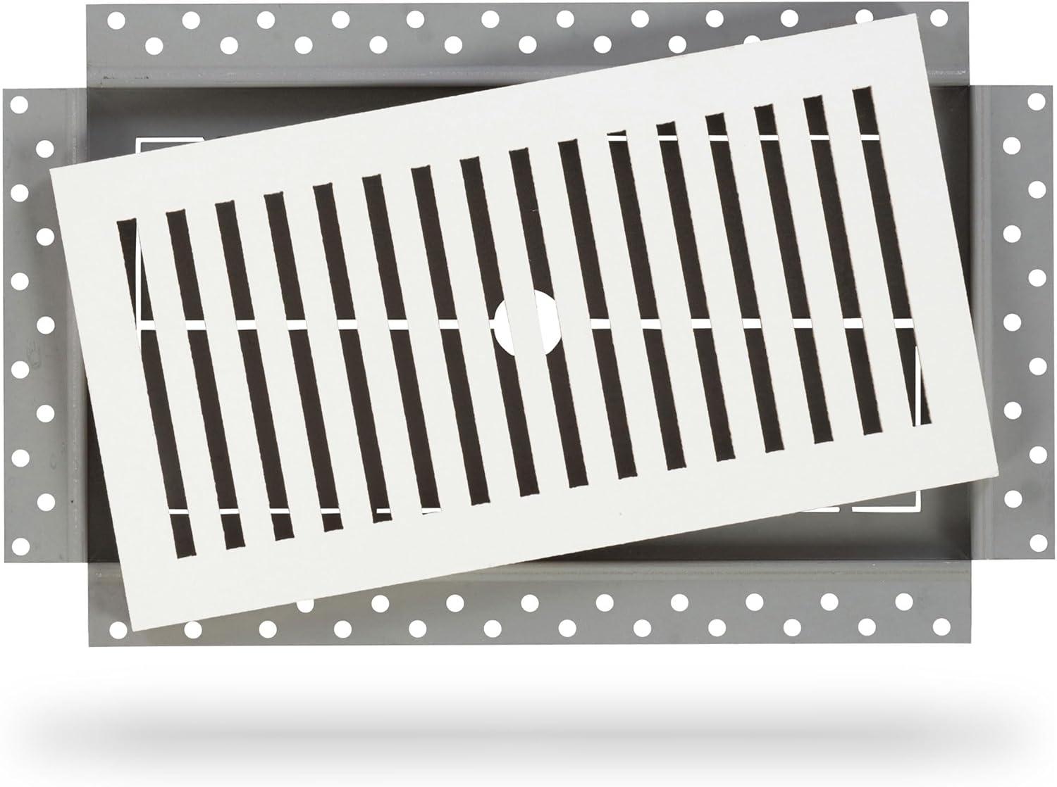 BreezeLux BL410 Magnetic Air Supply Vent Cover - Removable Flush-Mount Panel for Walls & Ceilings, Paintable, Durable Cement Board with Galvanized Steel Frame - Fits 4"x10" Duct Openings