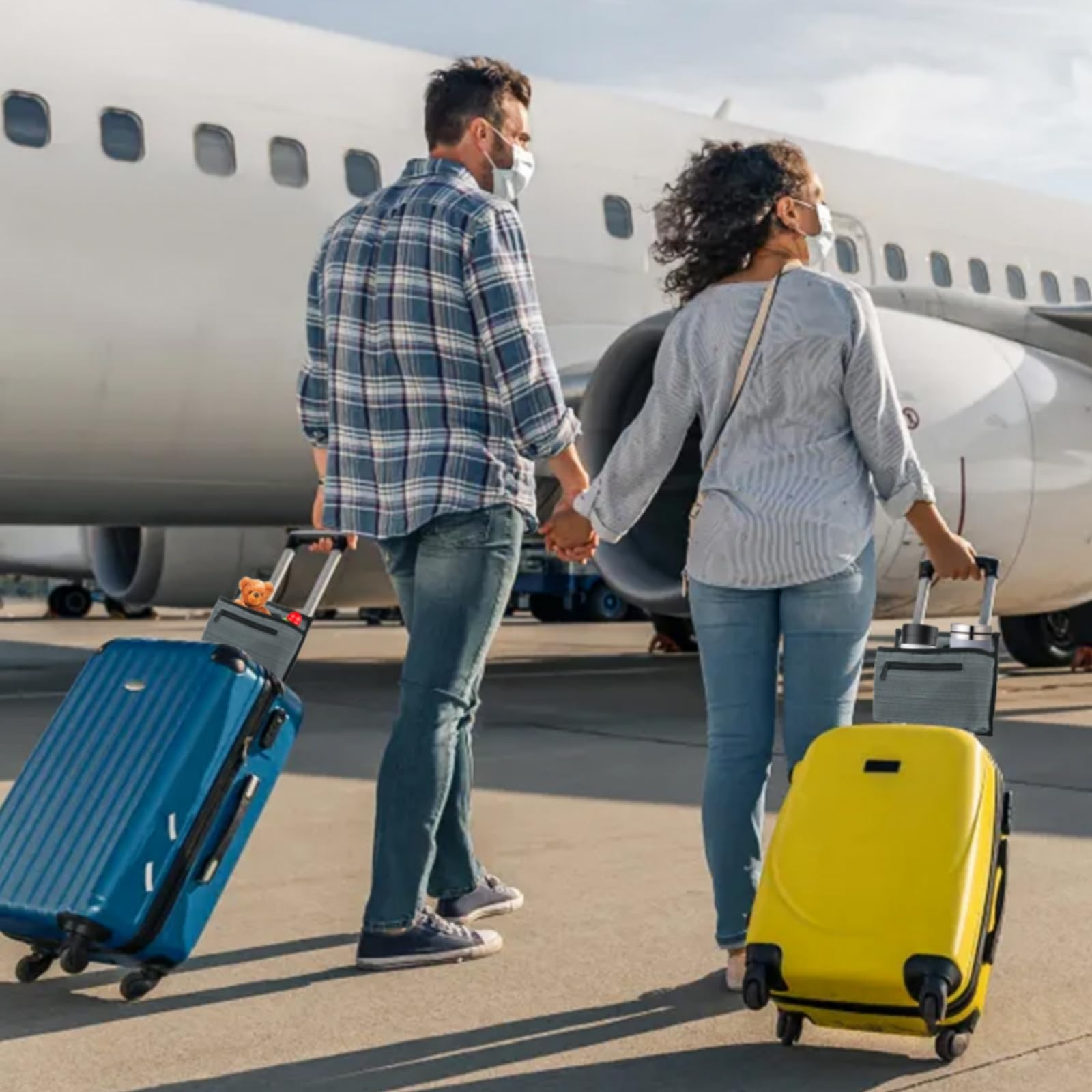 WRINGKIT Paquete de 2 portavasos de equipaje para maletas, transportador de bebidas de mano gratis | Portavasos portátil de viaje, soporte para bebidas, accesorios de viaje para viajes, regalos para viajeros de vuelo