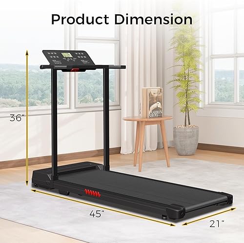 Miniatura 7 de Treadmill with Handles, Walking Treadmills for Home Small Spaces, 3.0HP Walking Pad Treadmills with Handle Bar & LED Display, Treadmill with Desk