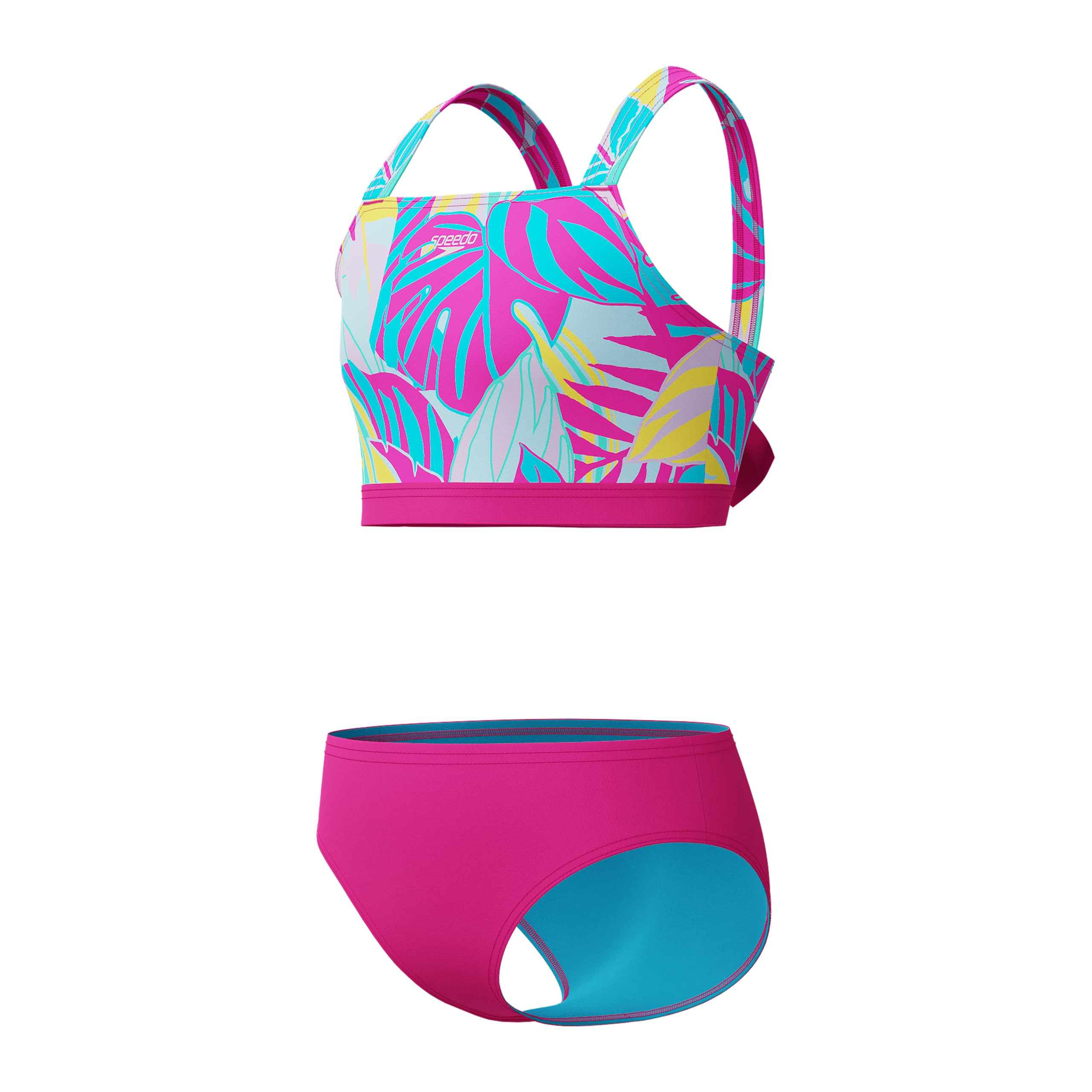 Speedo Mädchen Swimsuit Two Piece Bikini Set Zweiteiliger Badeanzug (1er Pack)