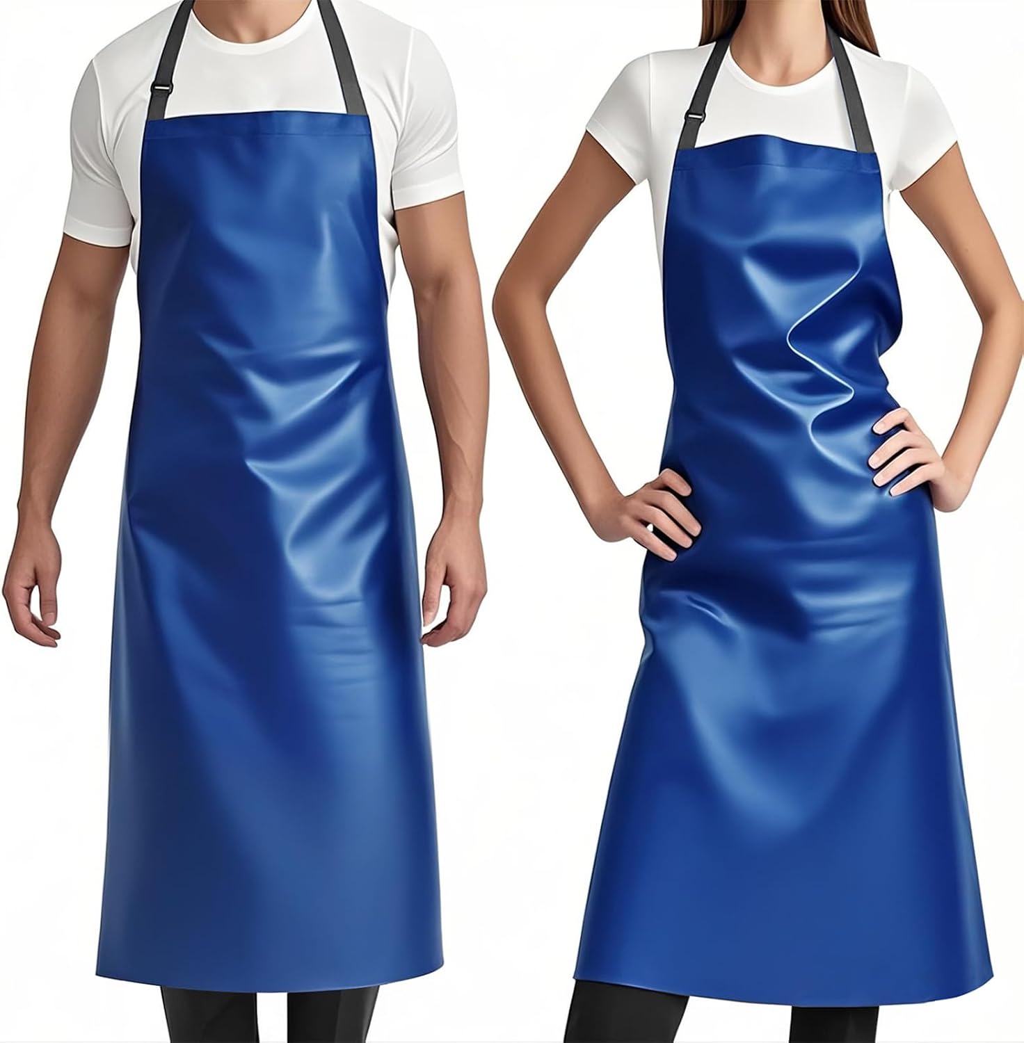 GoldPig Heavy-Duty Waterproof Apron, Chemical Resistant Rubber Vinyl for Industrial, Lab, Kitchen, Butcher & Grilling (40")